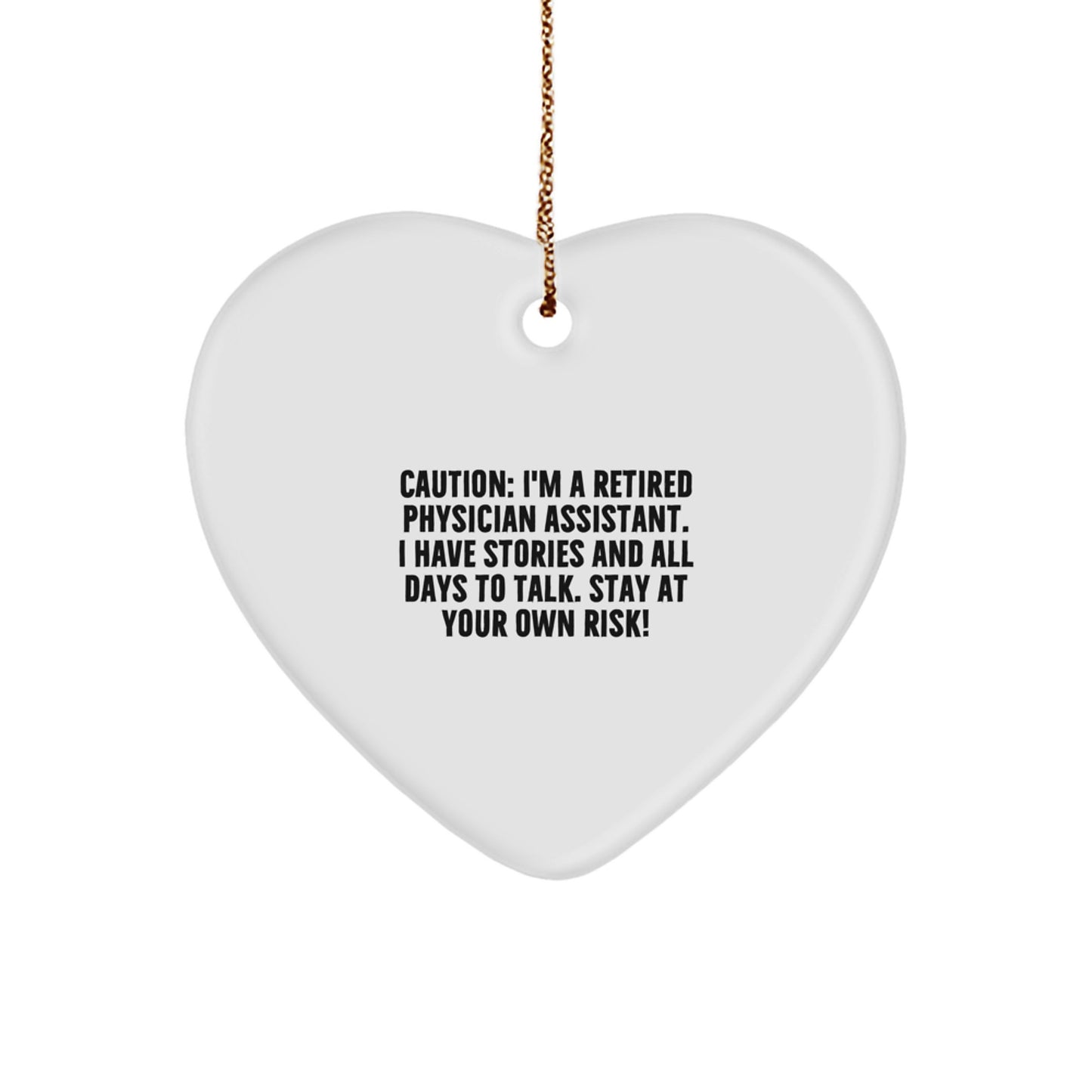 Funny Pa Heart Ornament Gifts from Friends for Physician Assistant Christmas Unique Presents - Image 1