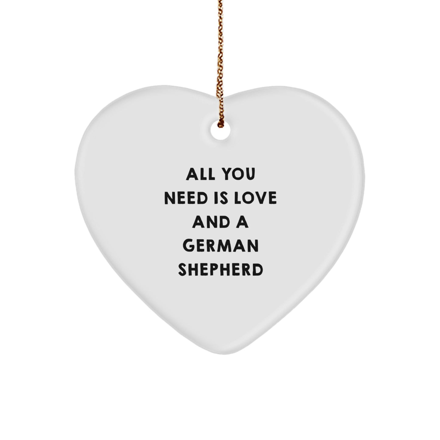 German Shepherd Dog Heart Ornament Gifts from Friends, Perfect for Christmas - Image 1