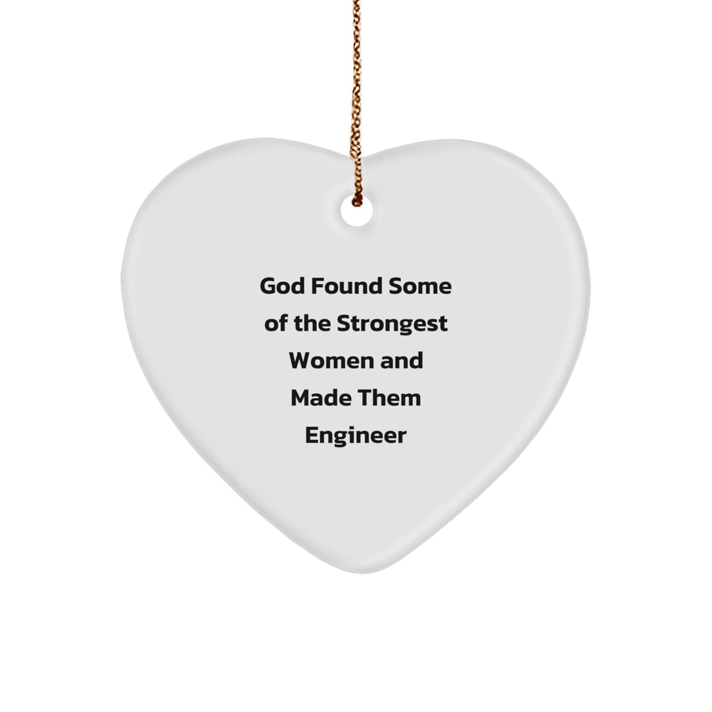 Funny Engineer Gifts: Inspirational Heart Ornament for Engineer Friends, Coworkers, and Family from Engineer Quotes, Unique Christmas Unique Gifts for Him or Her - Image 1