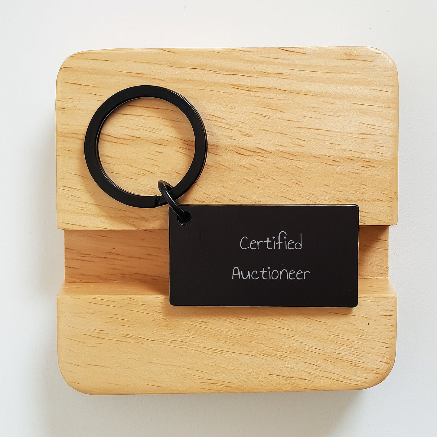 Funny Certified Auctioneer Keychain Gifts from Friends for Birthday, Inspirational Message, 1.57 x 0.87 inches, Black Stainless Steel, Highly Resistant, Unique Gift - Image 2