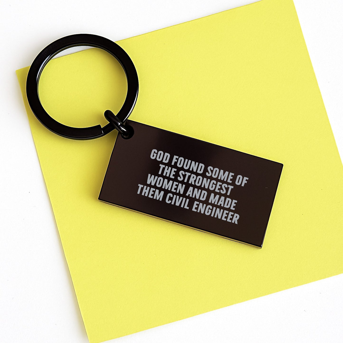 Civil Engineer Keychain Gifts for Women from Friends - Inspirational Quote, Black Stainless Steel, Rust-Resistant, Graduation Unique Gifts - Image 3