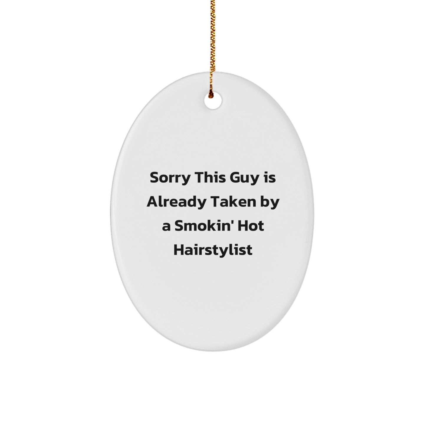 Hairstylist Gifts, Funny Quote Oval Ornament, Christmas Unique Gifts from Friends, Gifts for Hairstylist - Image 1