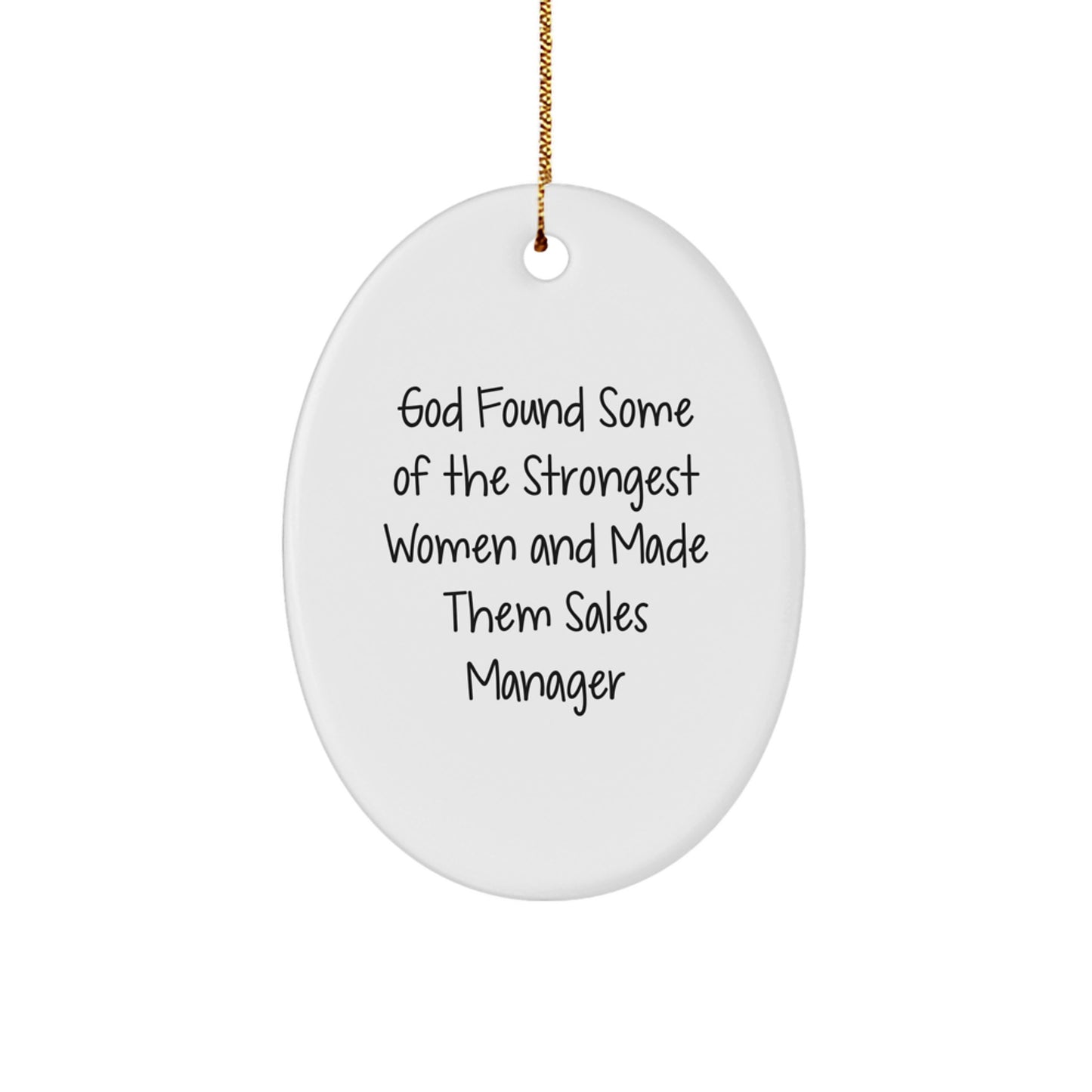 Funny Sales Manager Gifts from Friends - Oval Ornament for Christmas - Image 1