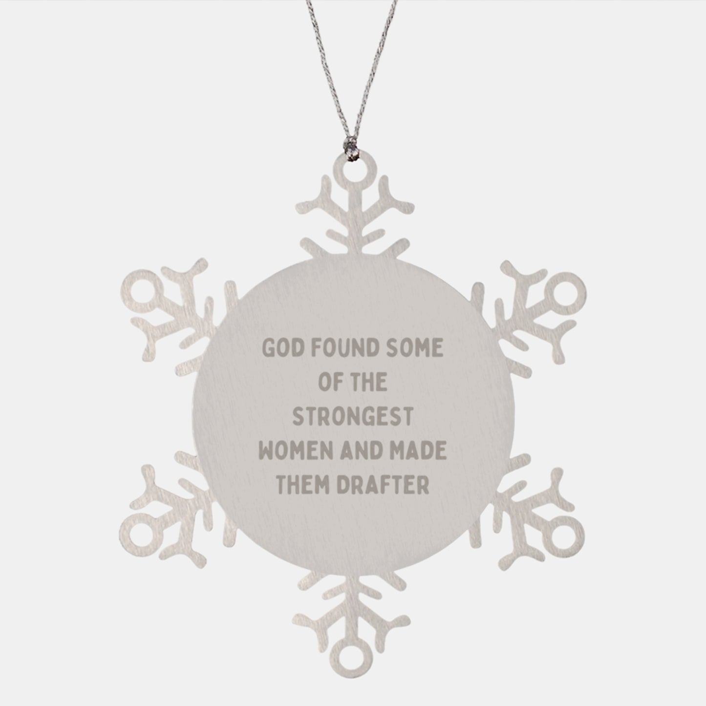 Funny Inspirational Drafter Gifts, Snowflake Ornament from God, Christmas Unique Gifts for Men, Women, Friends, Coworkers, Family - Image 1