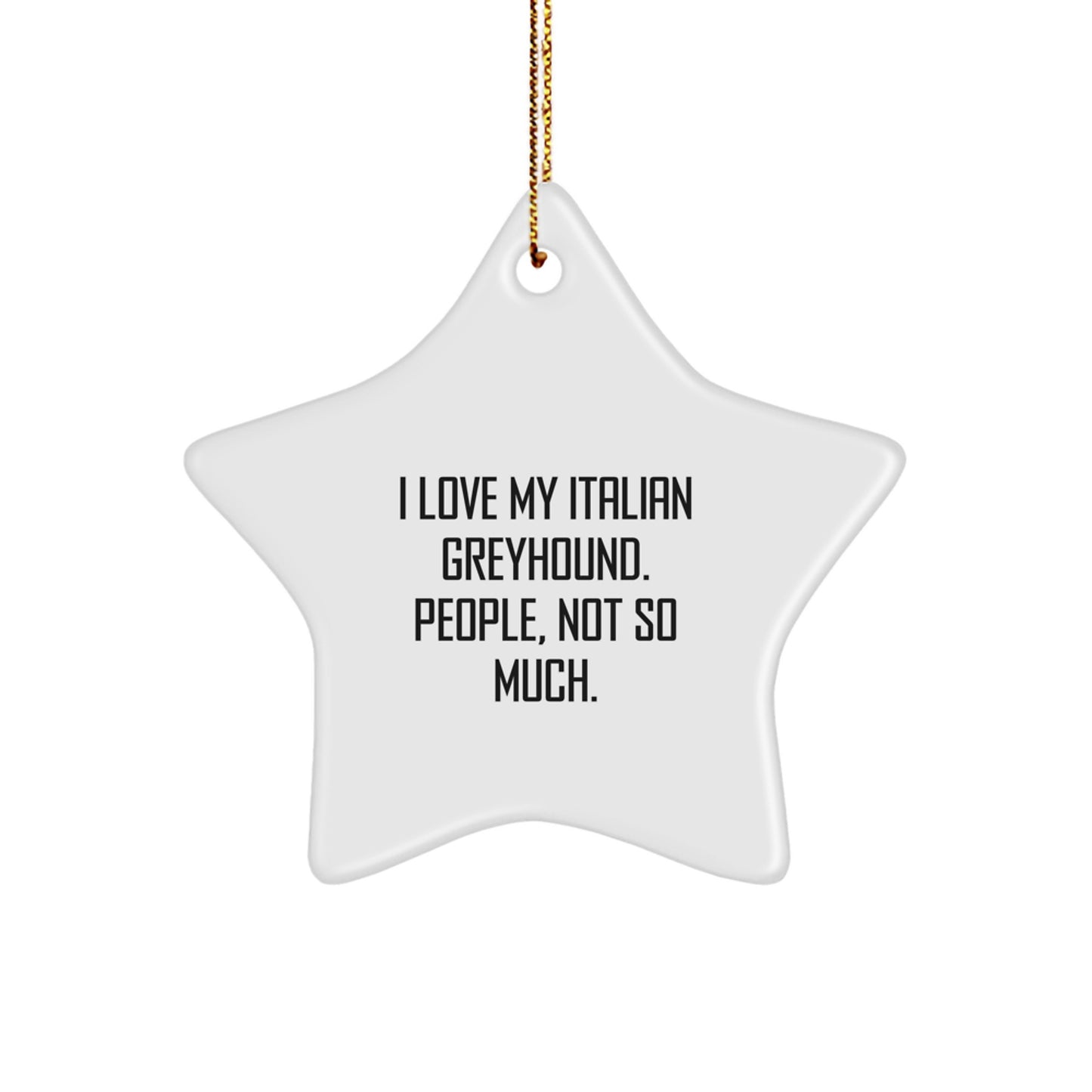 Italian Greyhound Dog Lovers Gift, Funny Star Ornament from Friends, Christmas Unique Gifts for Family - Image 1