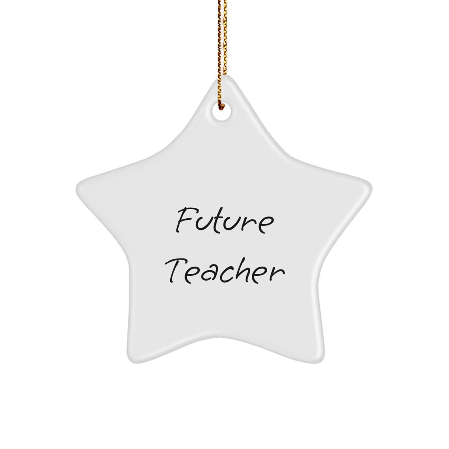 Funny Teacher Gift for Future Teacher, Cute Star Ornament for Christmas Unique Gifts from Friends, 'You're a Star' Quote - Image 1