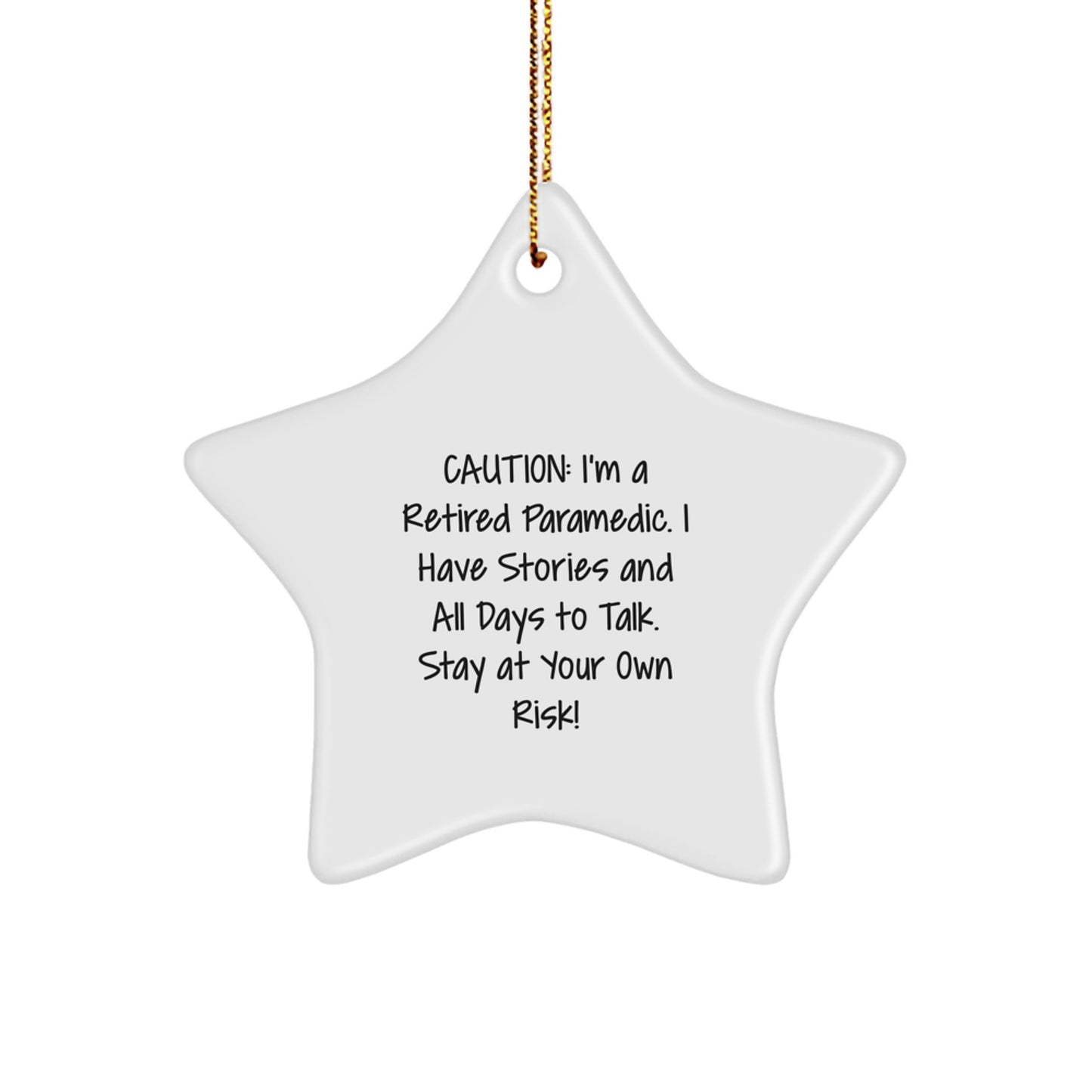 Rescue Worker Star Ornament, Funny Quote Gift for Rescue Workers, Men, Women, Friends, Coworkers, and Family, Christmas Unique Gifts from Men, Women, or Friends - Image 1