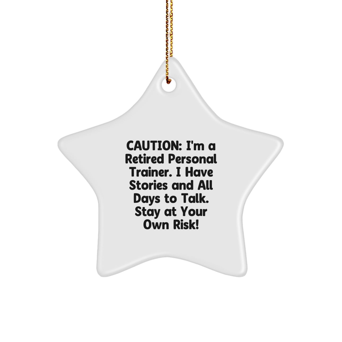 Funny Personal Trainer Gifts from Men to Friends - Star Ornament for Christmas Decor - Image 1