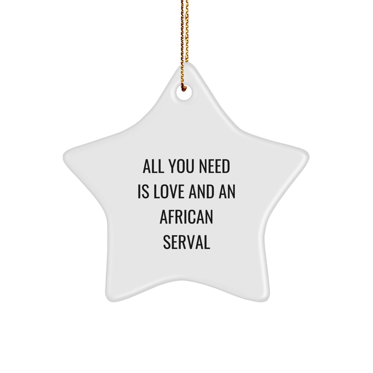 African Serval Cat Gifts, Star Ornament Quotes, Christmas Unique Gifts from Friends - Image 1