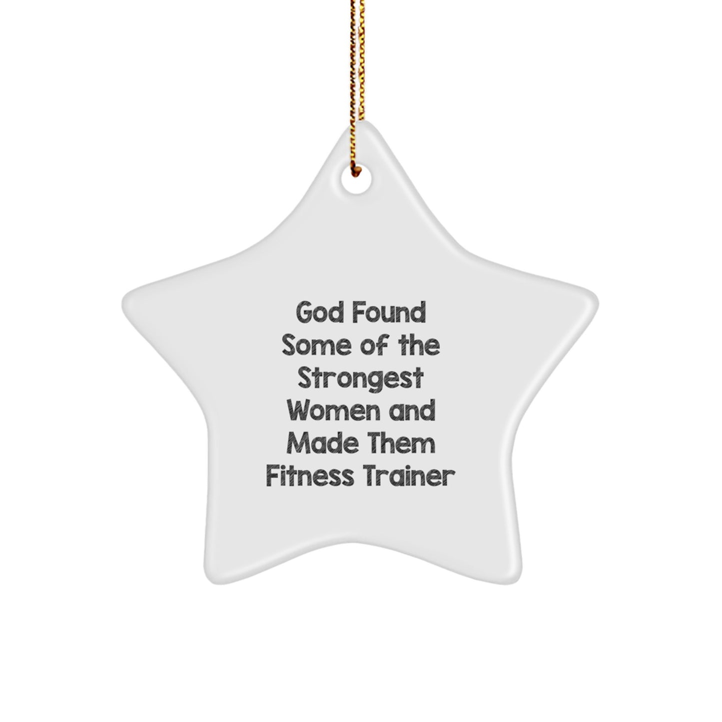 Fitness Trainer Gifts, Funny Quote Star Ornament, Inspirational Motivation, Gifts from Friends, Gifts for Fitness Enthusiasts, Durable MDF Star Shaped Decoration for Christmas Unique Gifts - Image 1