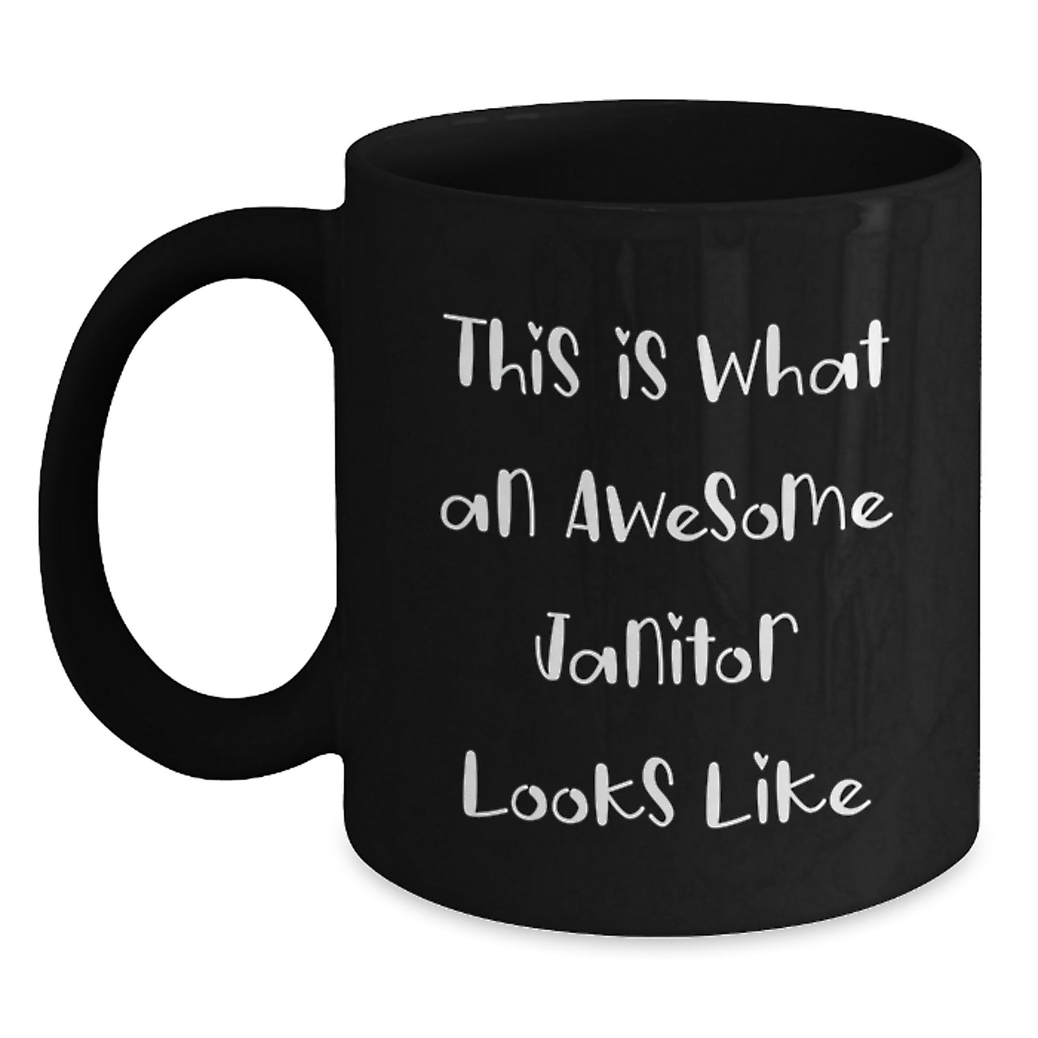 Janitor Gifts from Friends, Awesome Janitor Black Coffee Mug, Birthday Unique Gifts, This Is What An Awesome Janitor Looks Like - Main