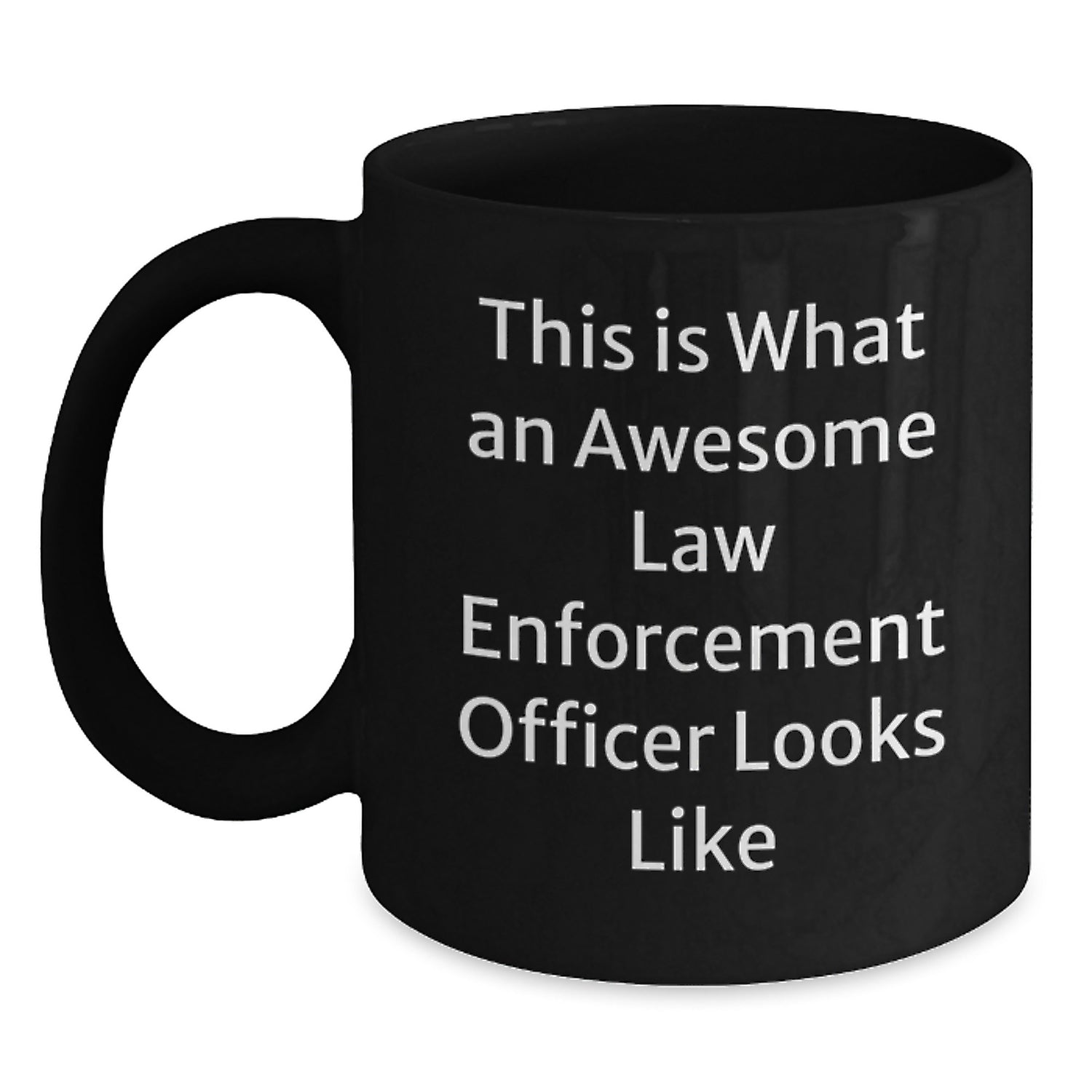 Funny Law Enforcement Officer Gifts, 'This Is What An Awesome Law Enforcement Officer Looks Like' Black Coffee Mug, Gifts from Men to Law Enforcement Officer, Birthday Unique Gifts - Main