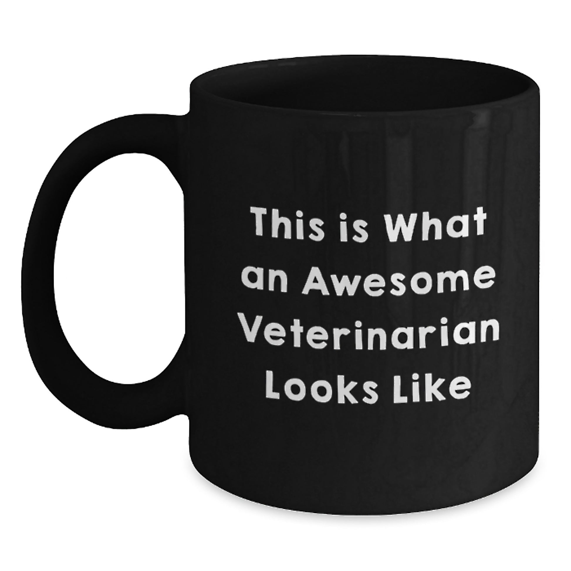 Awesome Veterinarian Quotes Funny Black Coffee Mug Gifts from Friends to Birthday Veterinarian - Main