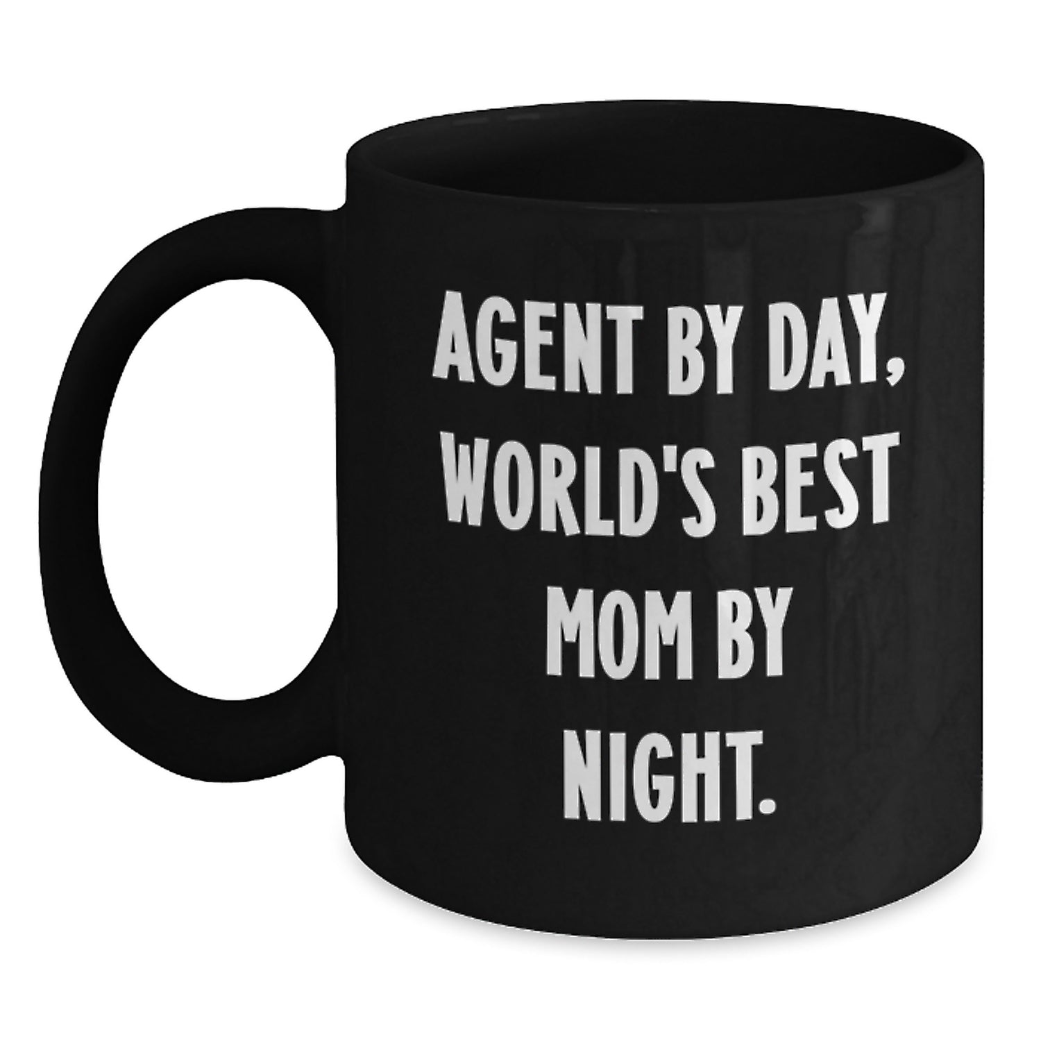 Agent Gifts, Funny Quote, Black Coffee Mug, Birthday Unique Gifts from Men, Agent Black Coffee Mug - Main