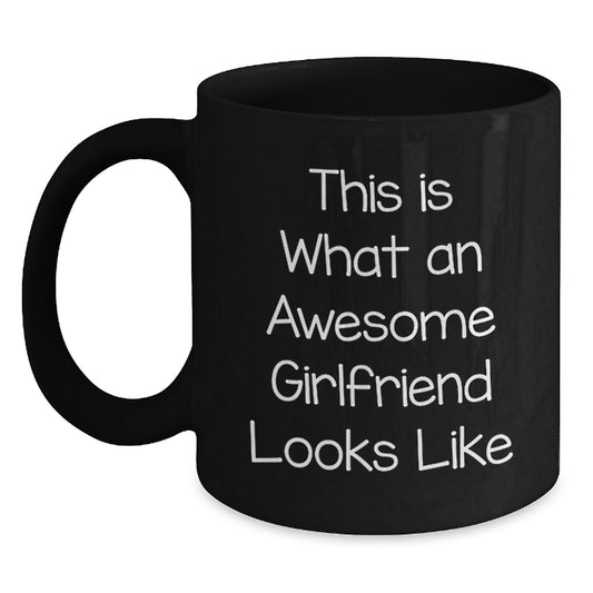 Funny Sweetheart Gifts from Men for Graduation - 'This Is What An Awesome Sweetheart Looks Like' Black Coffee Mug, 11oz or 15oz, Microwave and Dishwasher Safe - Main