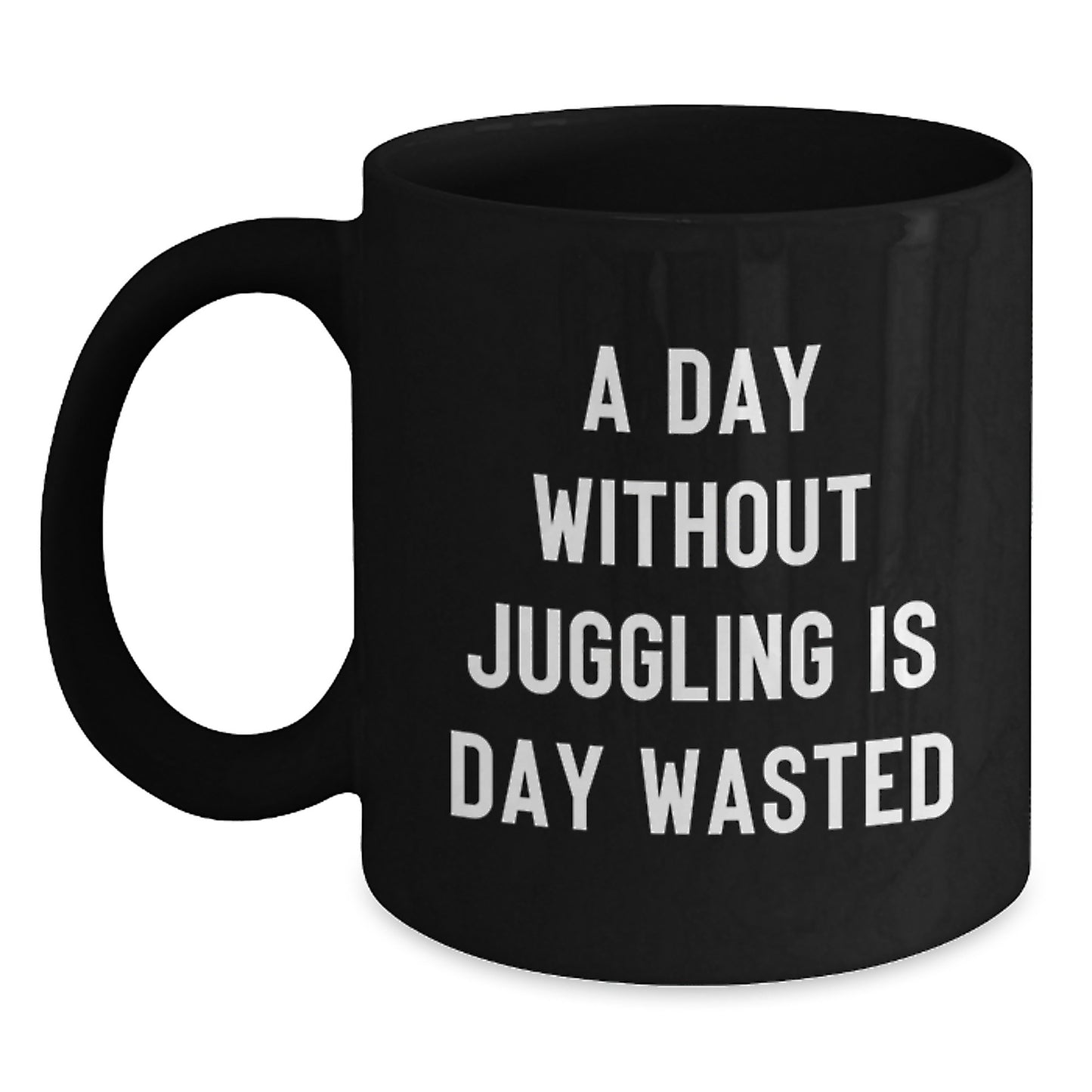 Juggling Enthusiasts Gifts from Friends, Family, or Coworkers - Funny Juggling Black Coffee Mug, Birthday Unique Gifts for Juggling Men or Women - Main