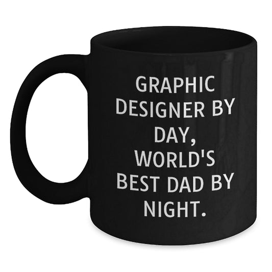 Graphic Designer Gifts from Men to Graphic Designers, Black Coffee Mug for Birthday Unique Presents - Main