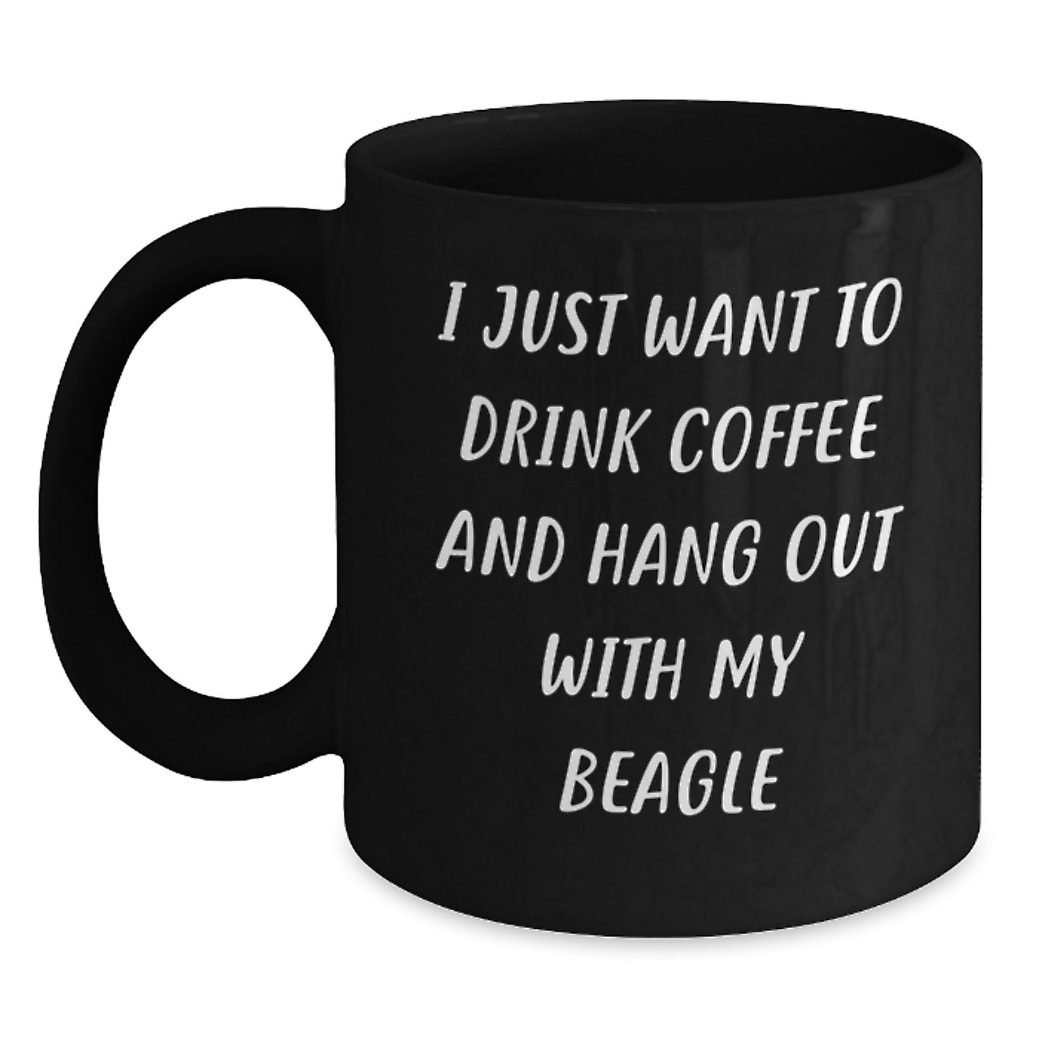 Beagle Dog Lovers Gifts from Family - Black Coffee Mug with Funny Quote - Perfect Birthday Present for Friends - Main