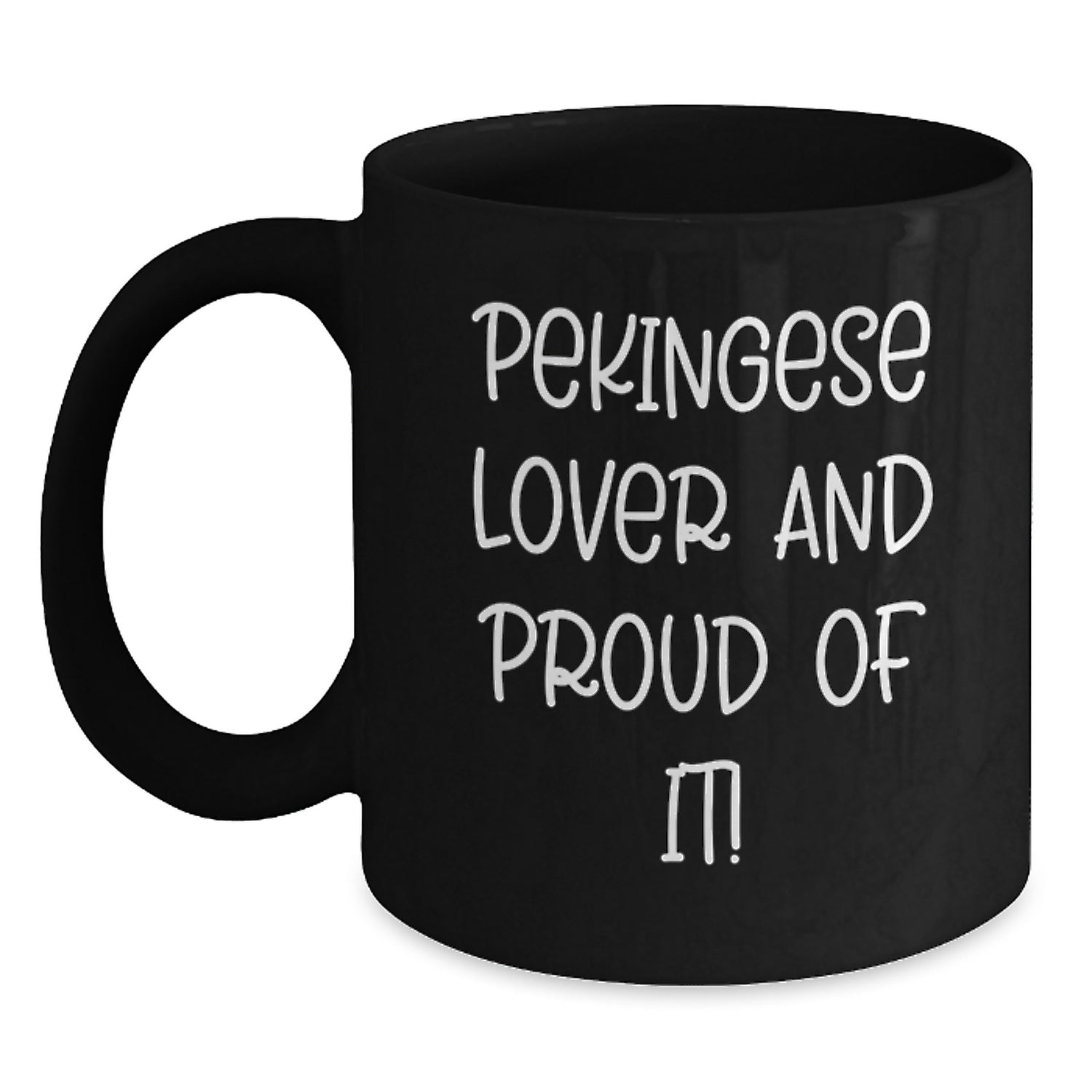 Pekingese Dog Lovers Funny Gifts from Friends for Men Women Family Birthdays Unique Black Coffee Mugs - Main