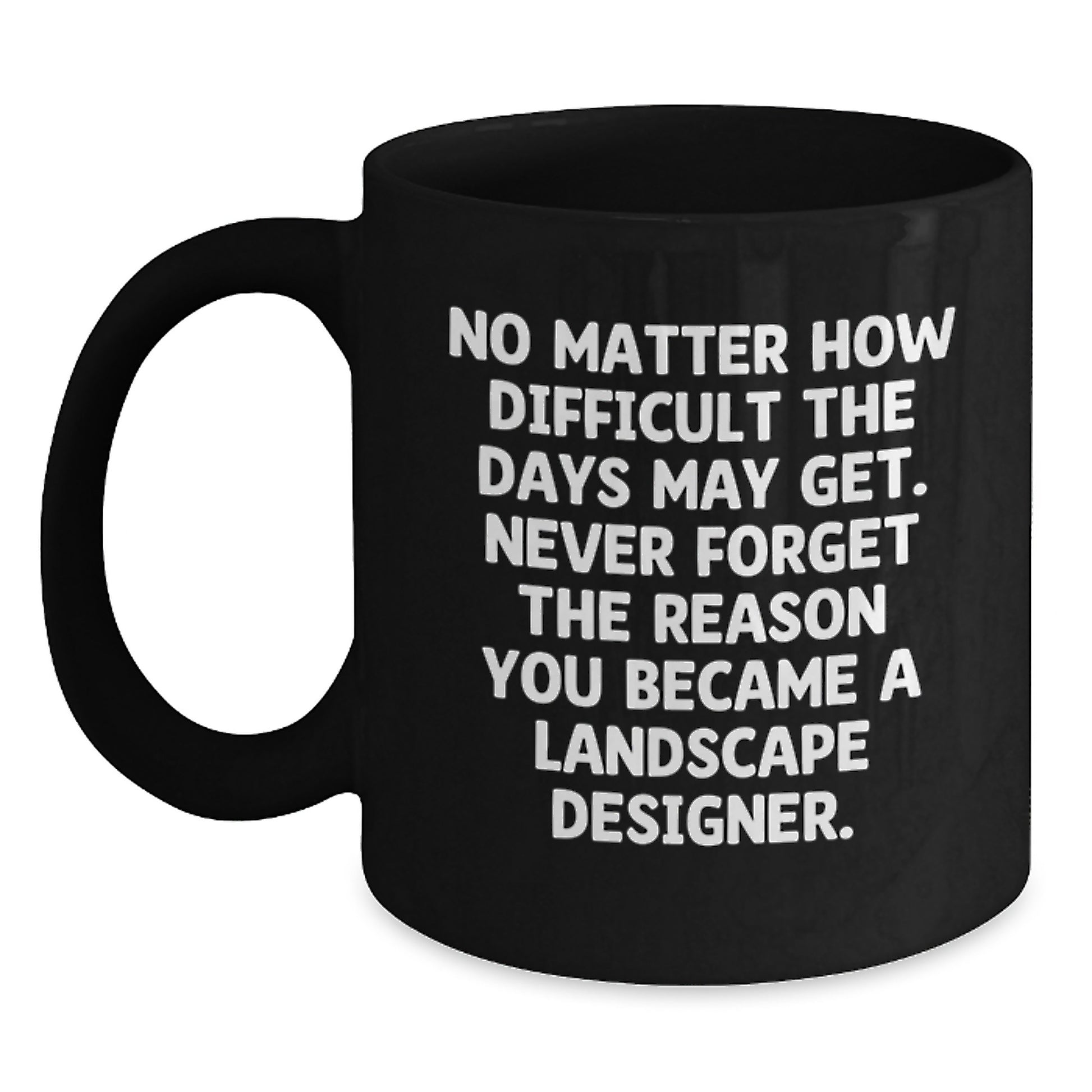Landscape Designer Gifts: Funny Inspirational Mugs for Birthday, Gifts from Friends, Gifts for Landscape Designers, 11oz Black Coffee Mugs with Quote - Main
