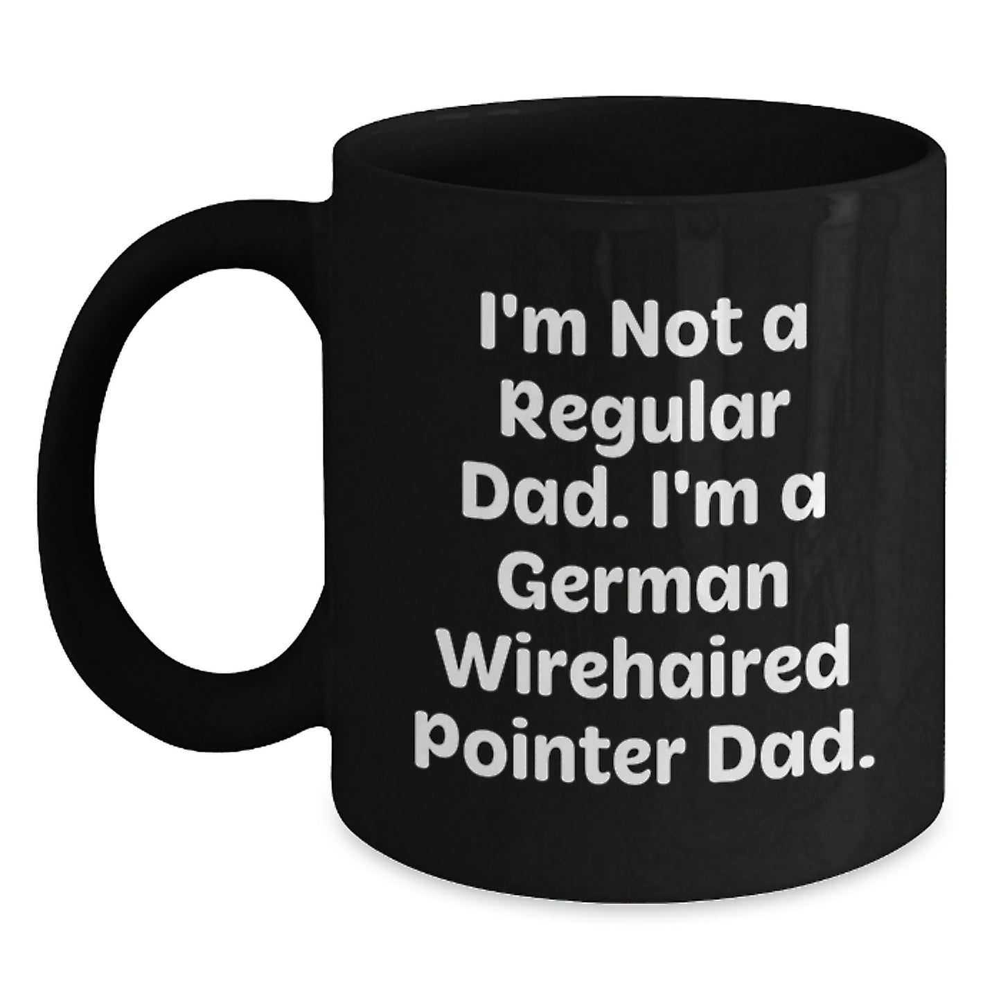 German Wirehaired Pointer Dad Gifts from Men to German Wirehaired Pointer Dog Owners, Funny Black Coffee Mug for Graduation - Main
