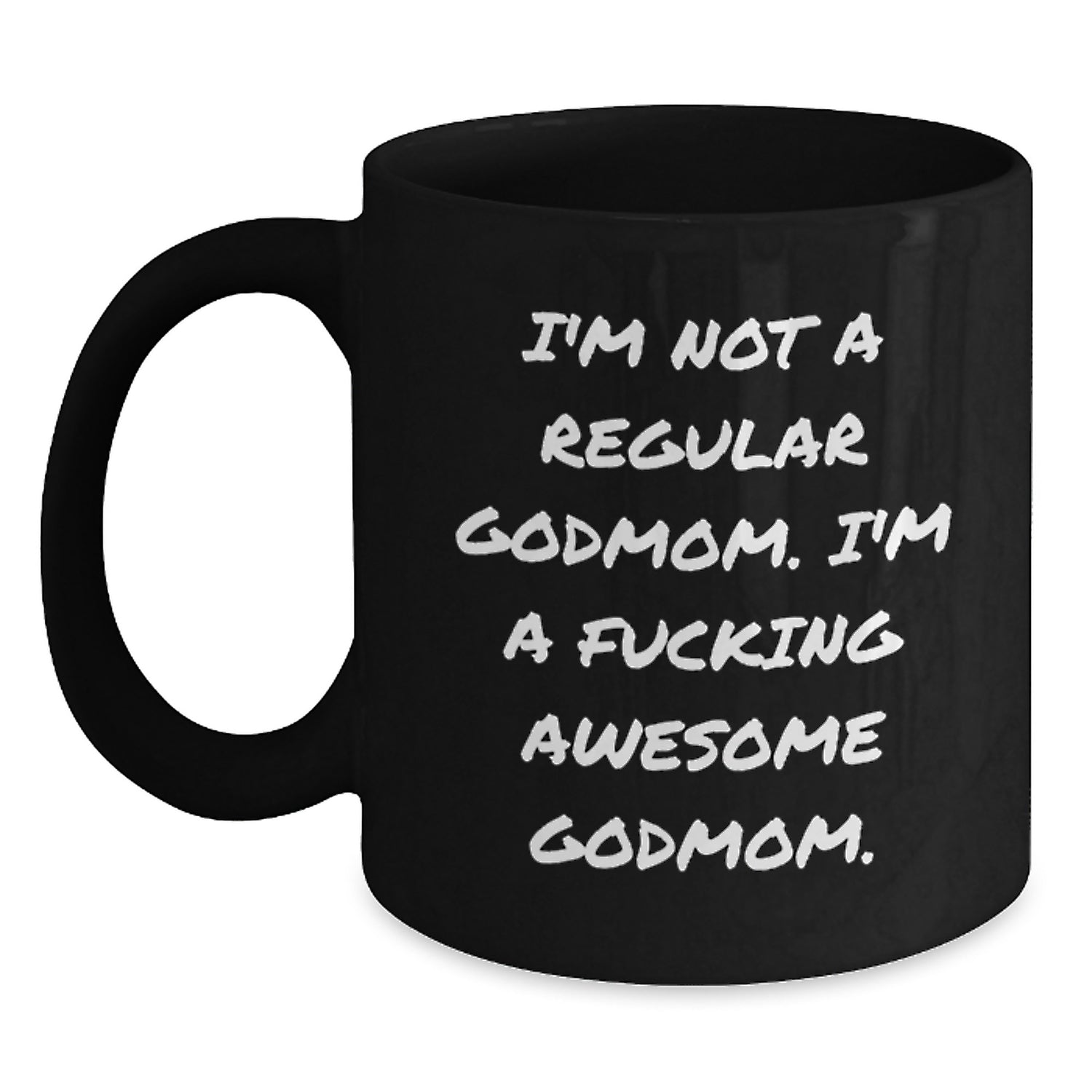 Funny Godmom Gifts from Friends and Family - Godmom Black Coffee Mug for Graduation - Main