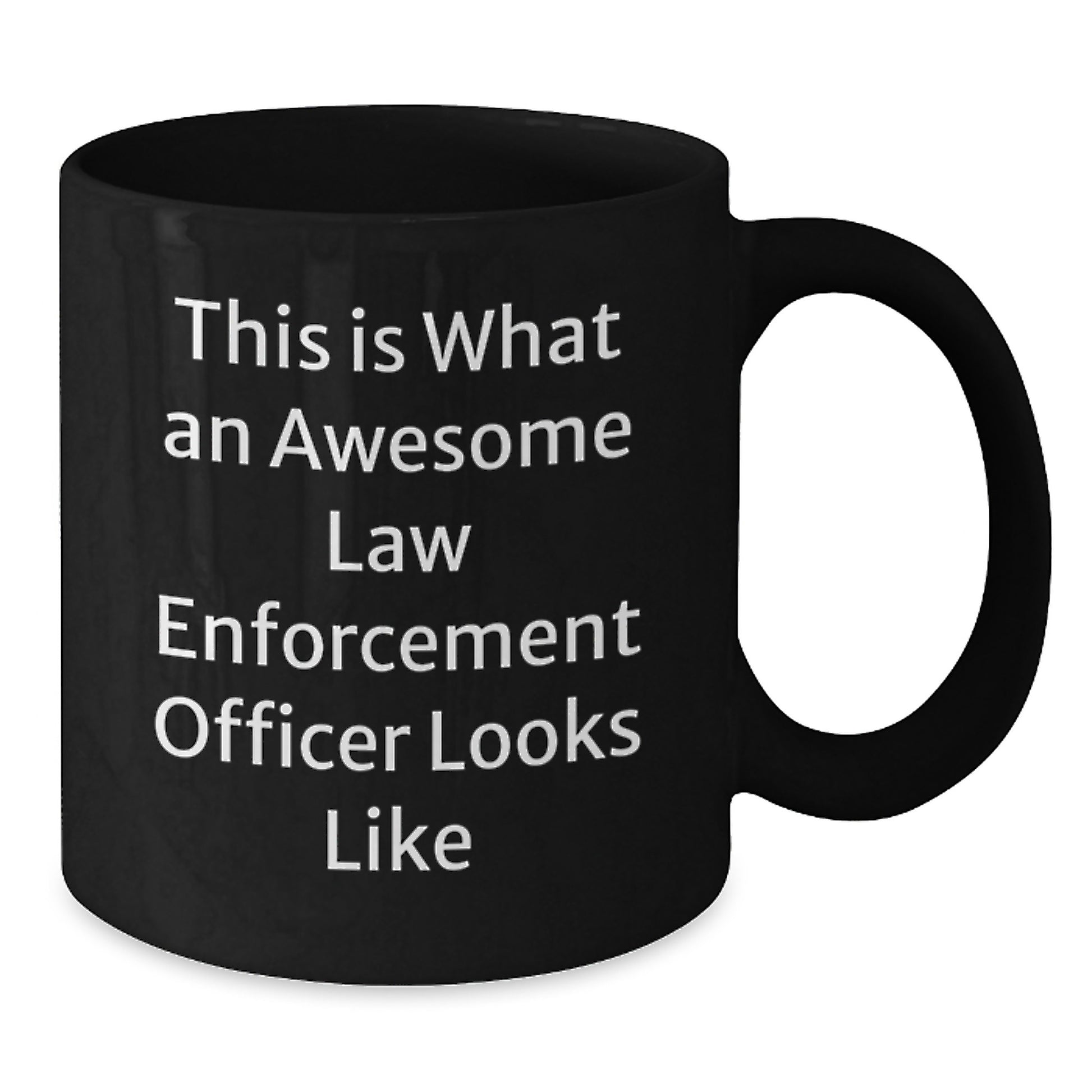 Funny Law Enforcement Officer Gifts, 'This Is What An Awesome Law Enforcement Officer Looks Like' Black Coffee Mug, Gifts from Men to Law Enforcement Officer, Birthday Unique Gifts - Additional