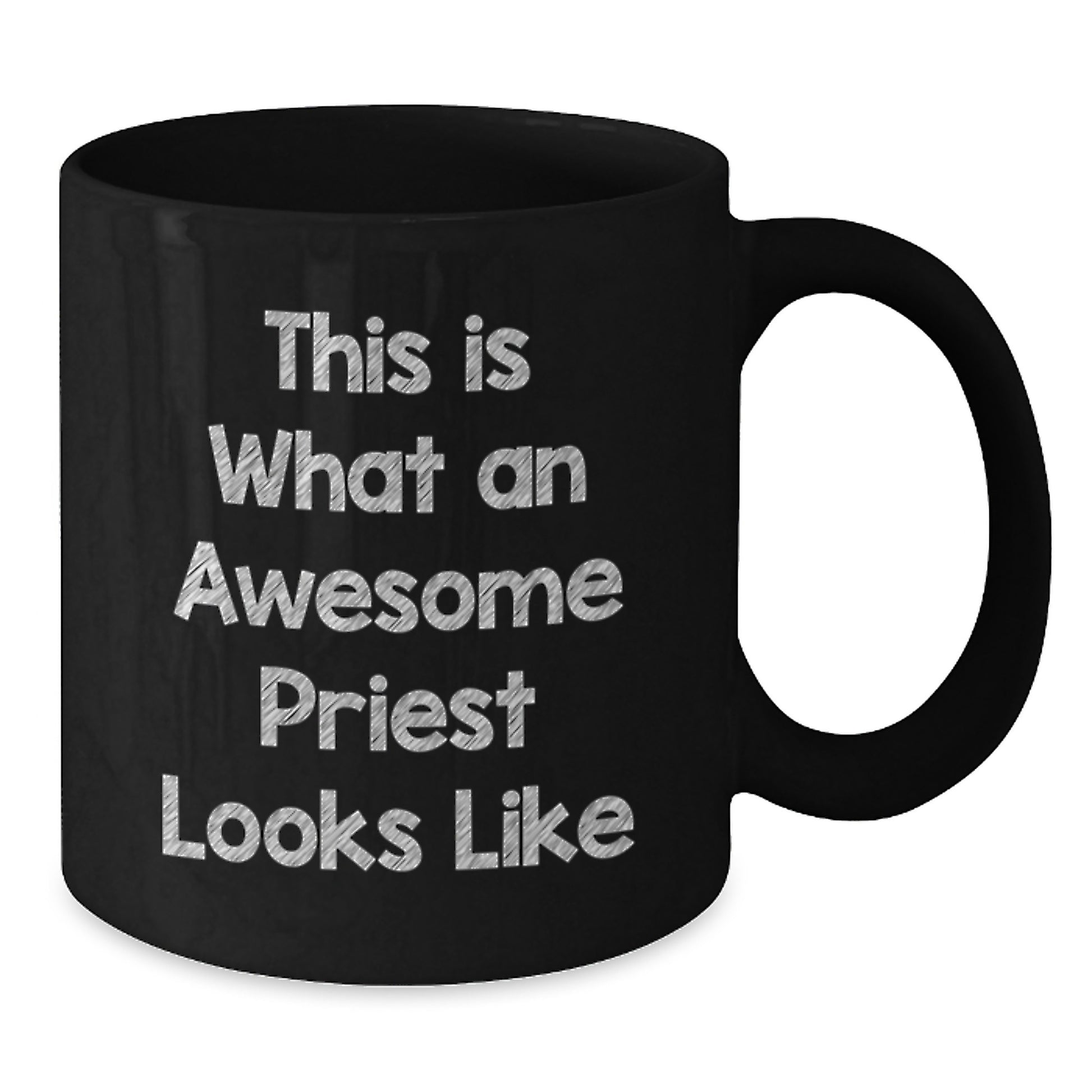 Funny Priest Gifts, This Is What An Awesome Priest Looks Like, Black Coffee Mug for Birthday, Gifts from Friends, Gifts for Priest, - Additional