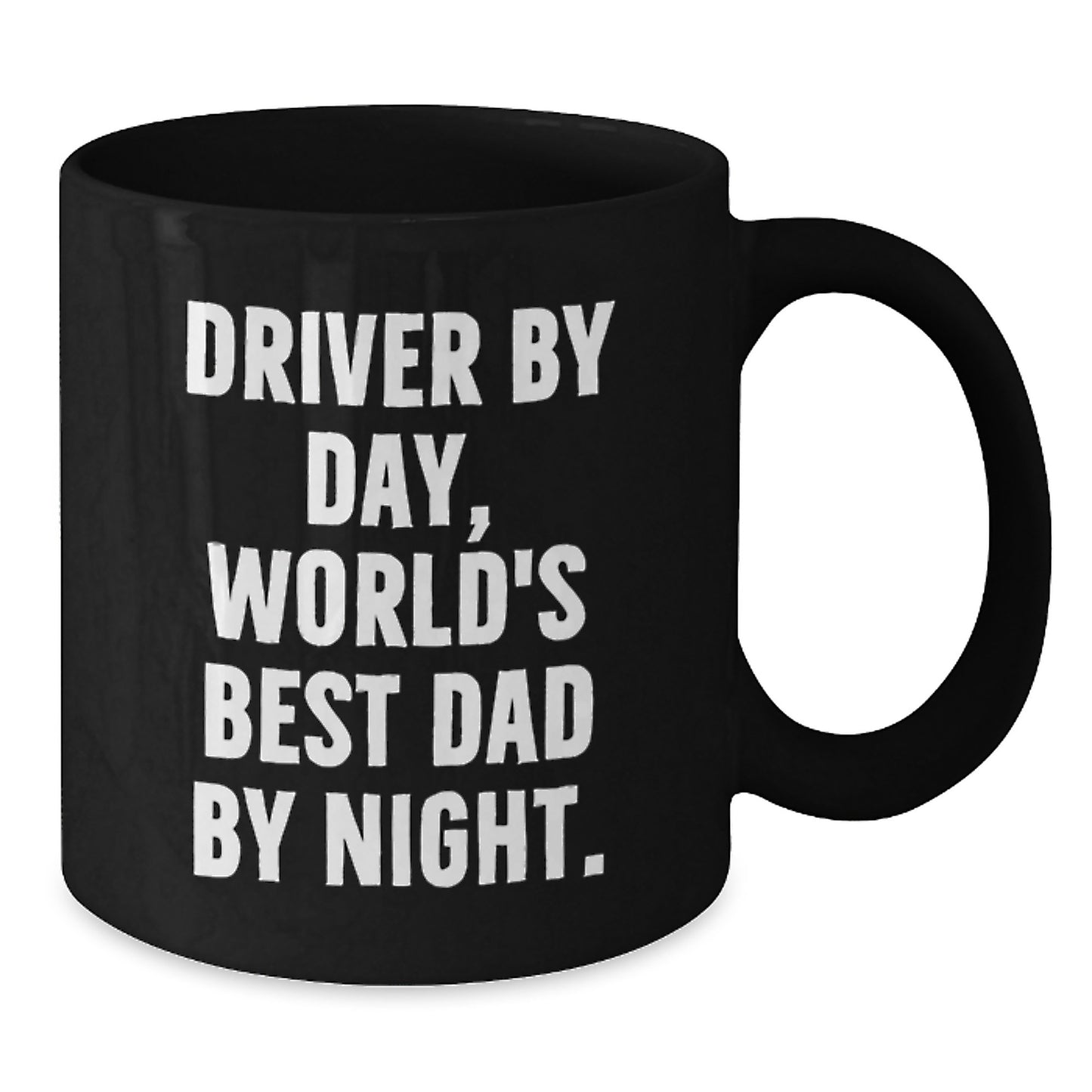 Driver Humor Black Coffee Mug, Funny Gifts from Dad to Driver, 11oz or 15oz, Birthday Unique Gifts for Men - Additional