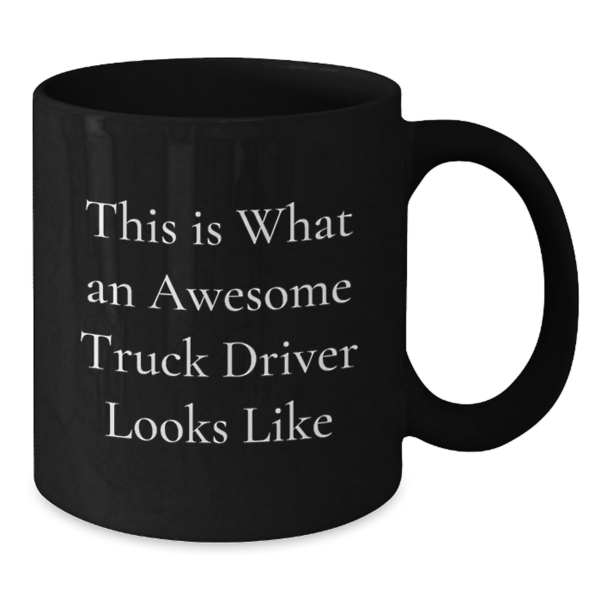 Funny Truck Driver Gifts from Friends for Birthday - Black Coffee Mug, This Is What An Awesome Truck Driver Looks Like, 11oz or 15oz, Microwave and Dishwasher Safe - Additional