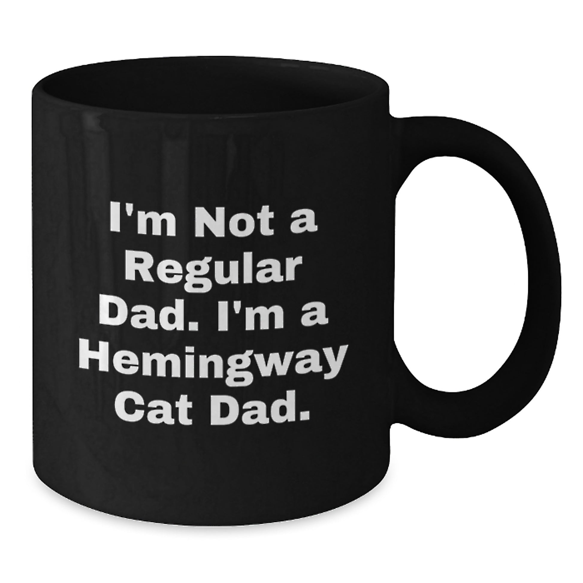 Hemingway Cat Dad Funny Gifts From Men to Friends for Graduation Unique Black Coffee Mugs - Additional