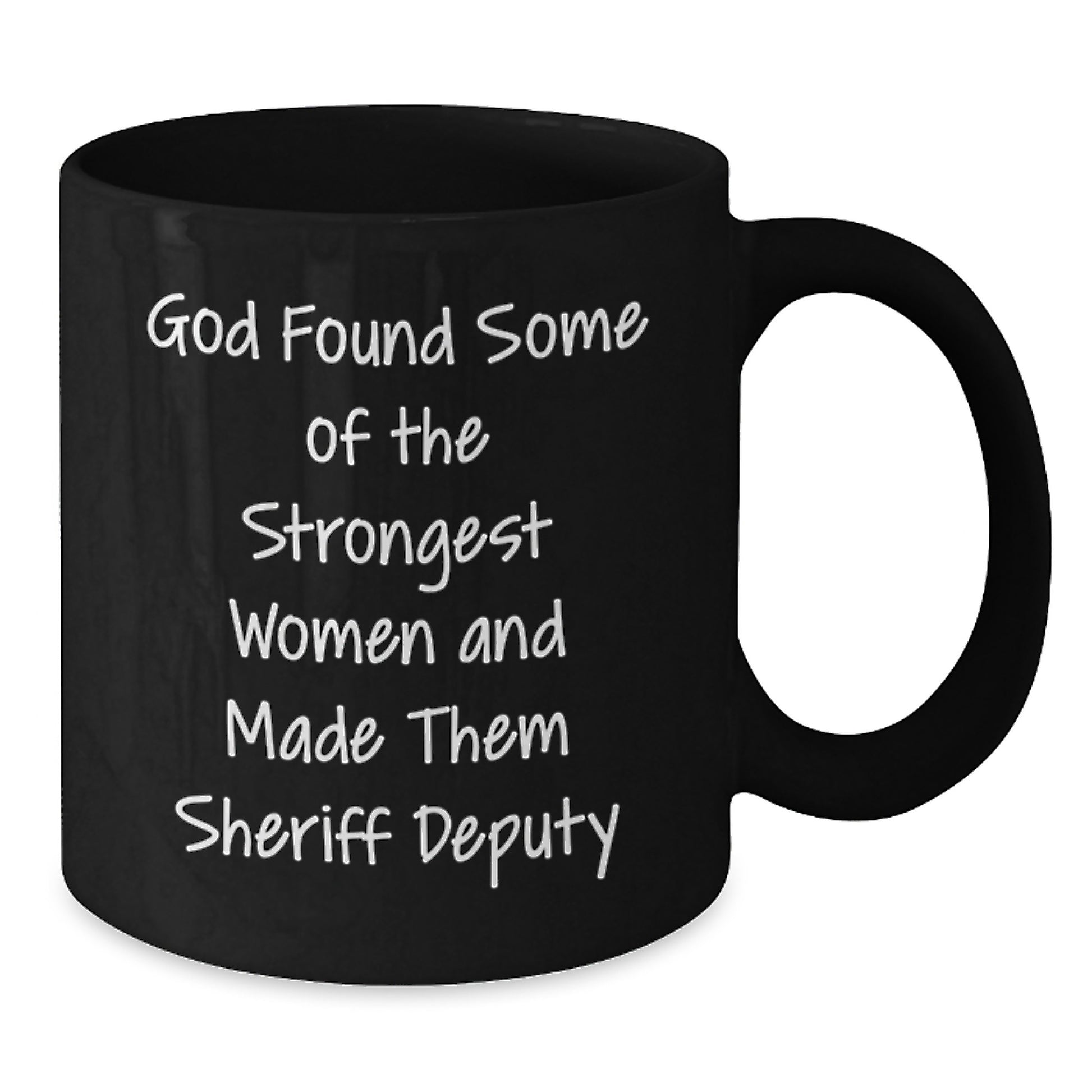 Funny Sheriff Deputy Gifts from Friends for Graduation, Inspirational Black Coffee Mug - Additional