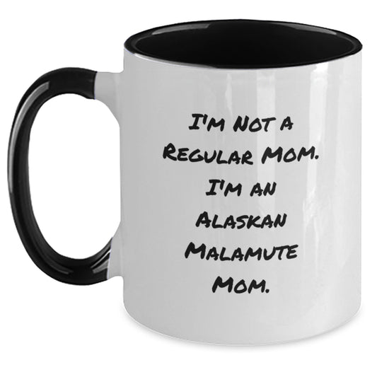 Alaskan Malamute Dog Mom Funny Two Tone Coffee Mug Gifts from Family to Graduates - Main