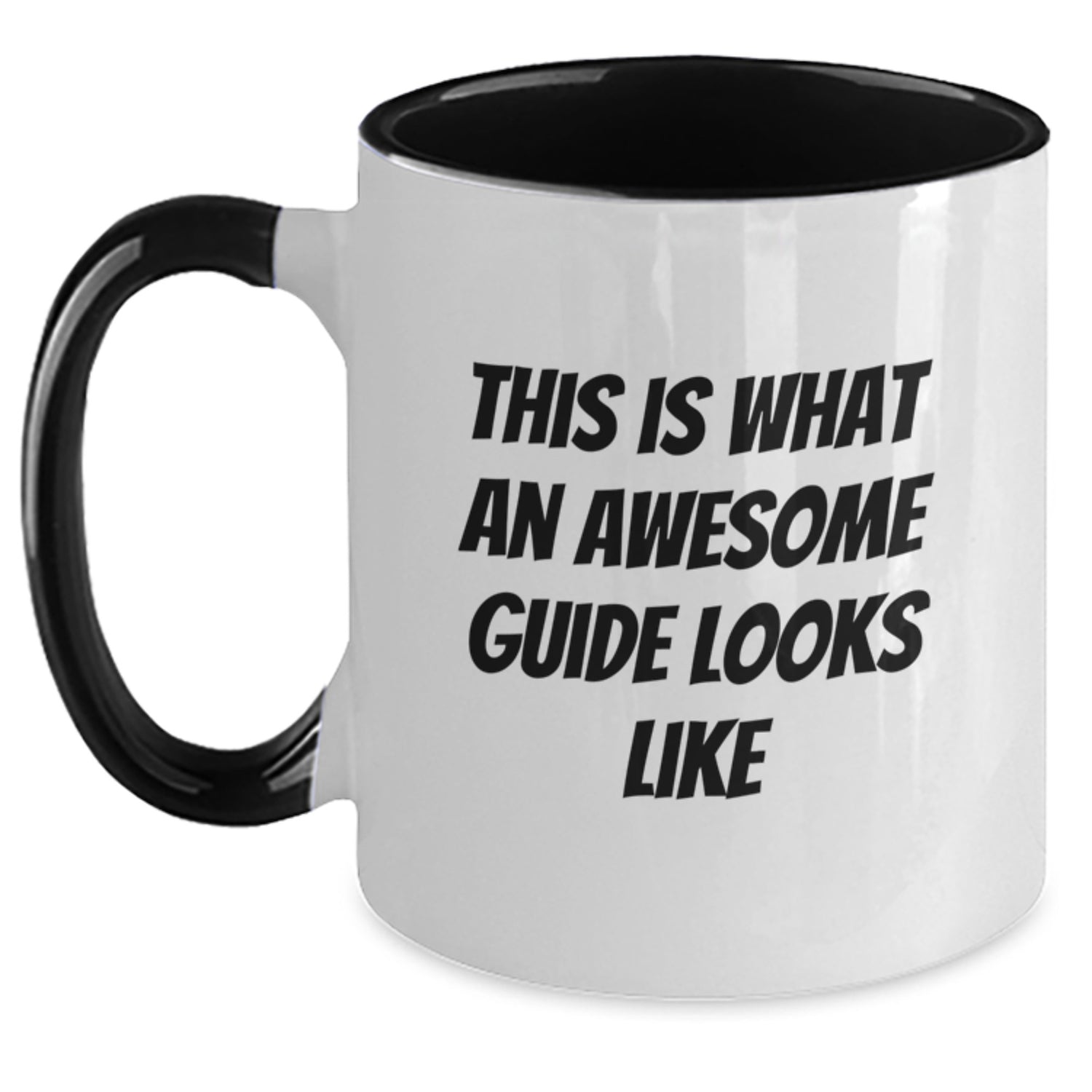 Funny Guide Gifts from Friends - This Is What An Awesome Guide Looks Like, Two Tone Coffee Mug for Guide Enthusiasts, Birthday Unique Gifts for Guide Lovers - Main