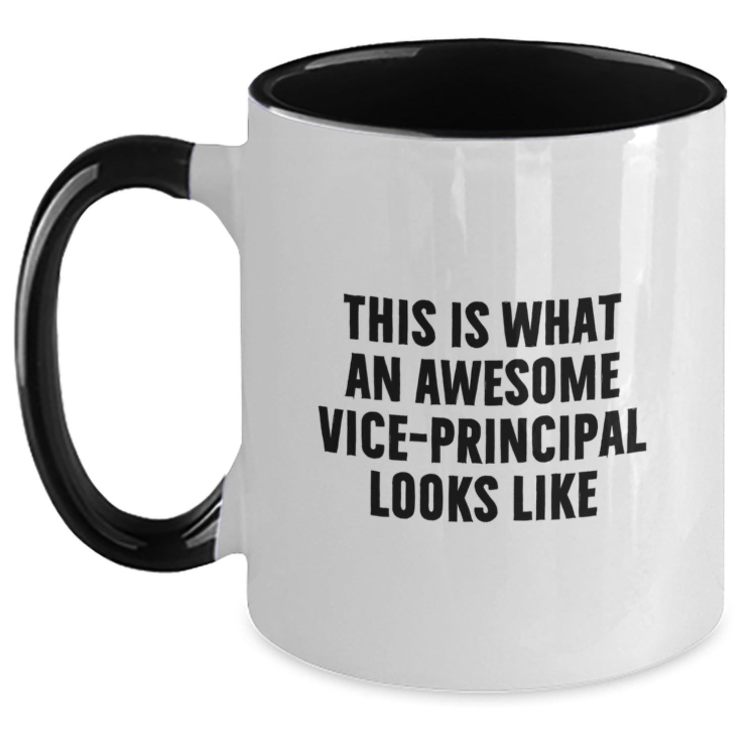 Funny Vice-Principal Gifts from Friends - 'This Is What An Awesome Vice-Principal Looks Like' Two Tone Coffee Mug for Birthday - Main