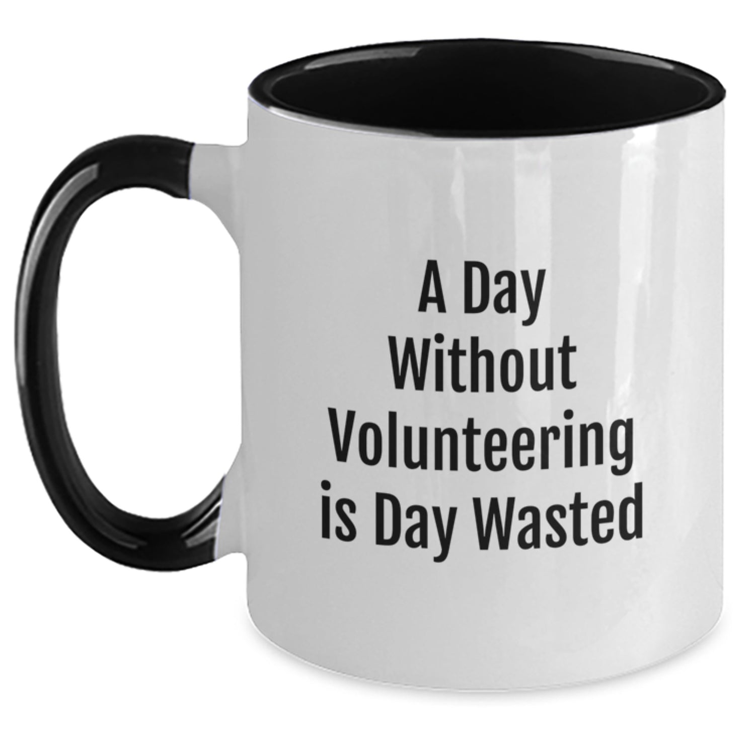 Funny Volunteering Quotes Two Tone Coffee Mug Gifts from Friends for Volunteers on Birthday - Main