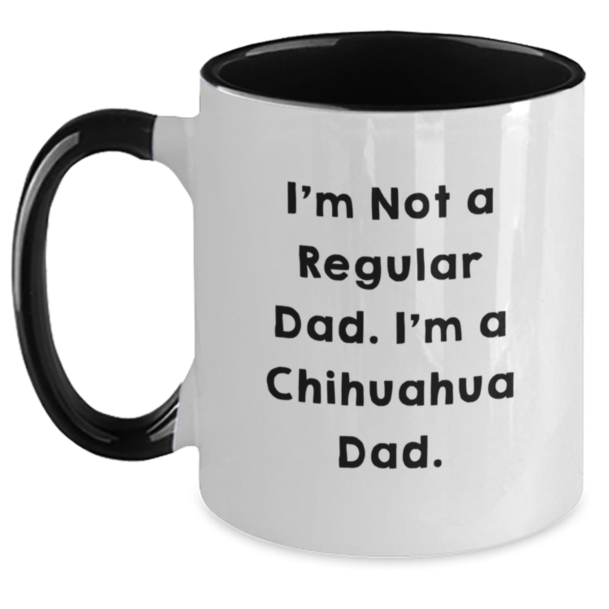 Chihuahua Dad Funny Gifts for Men, Women, Friends, Coworkers, Family - Two Tone Coffee Mug for Graduation - Main