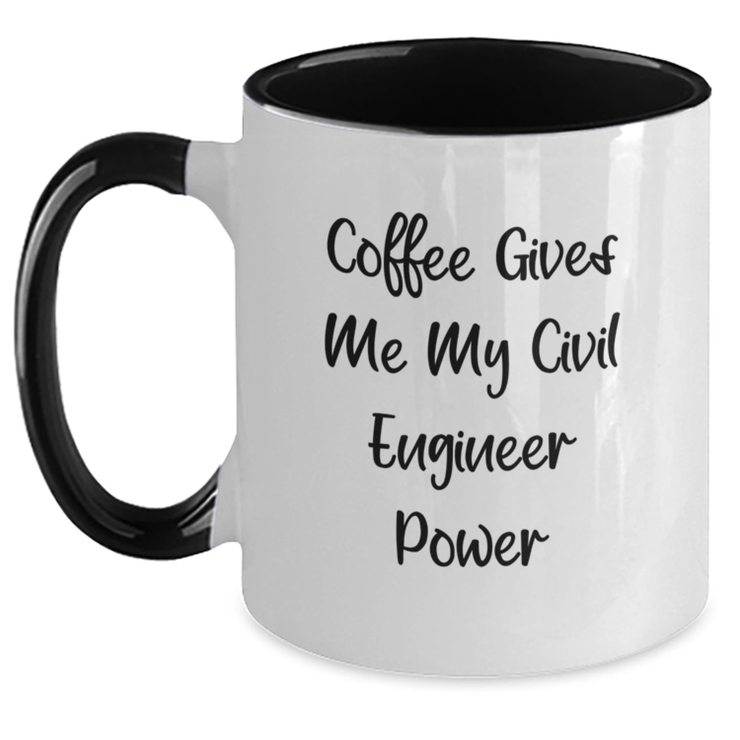 Funny Civil Engineer Gifts, Civil Engineer Power Coffee Mug, Graduation Unique Gifts from Friends to Civil Engineers for Men and Women - 'Coffee Gives Me My Civil Engineer Power' - Main