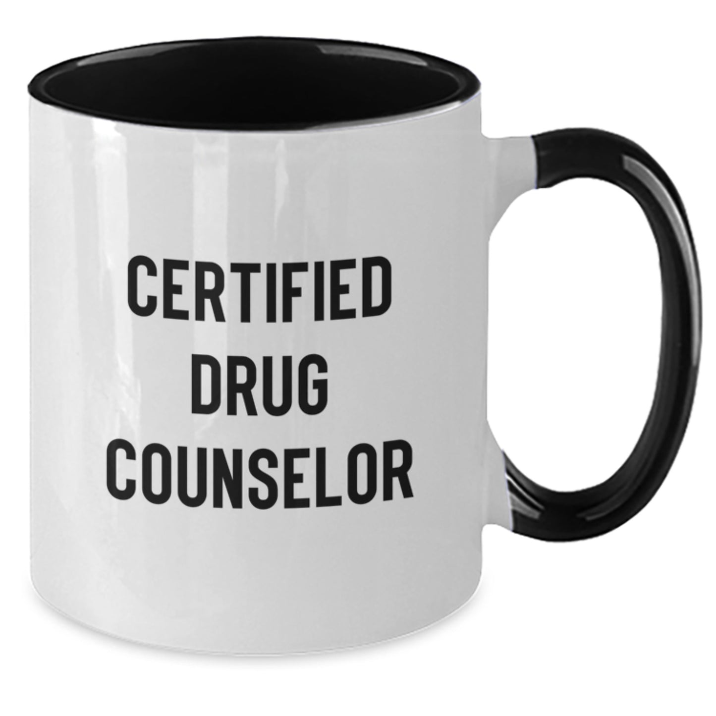 Funny Drug Counselor Gifts from Friends - 'Certified to Help You' Two Tone Coffee Mug for Birthday - Additional