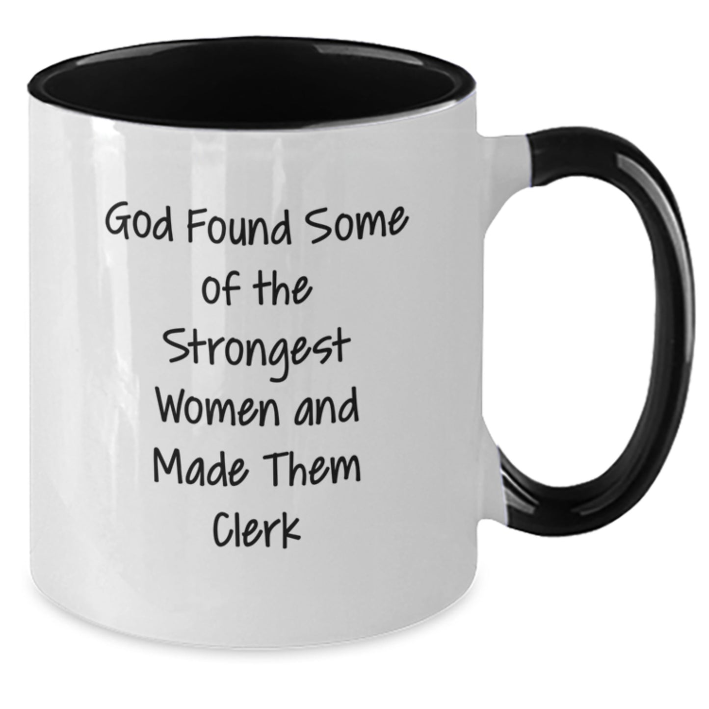 Funny Clerk Gifts from Men to Women - Two Tone Coffee Mug for Graduation with Inspirational Quote - Additional