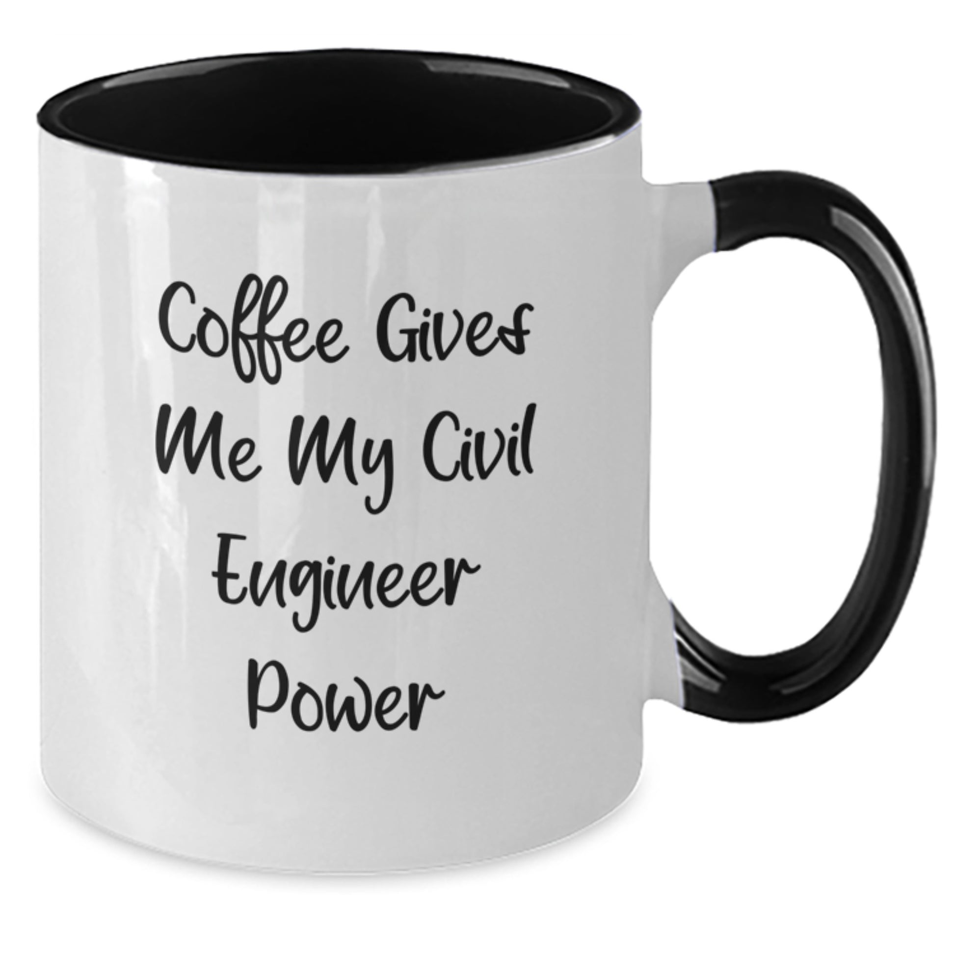 Funny Civil Engineer Gifts, Civil Engineer Power Coffee Mug, Graduation Unique Gifts from Friends to Civil Engineers for Men and Women - 'Coffee Gives Me My Civil Engineer Power' - Additional