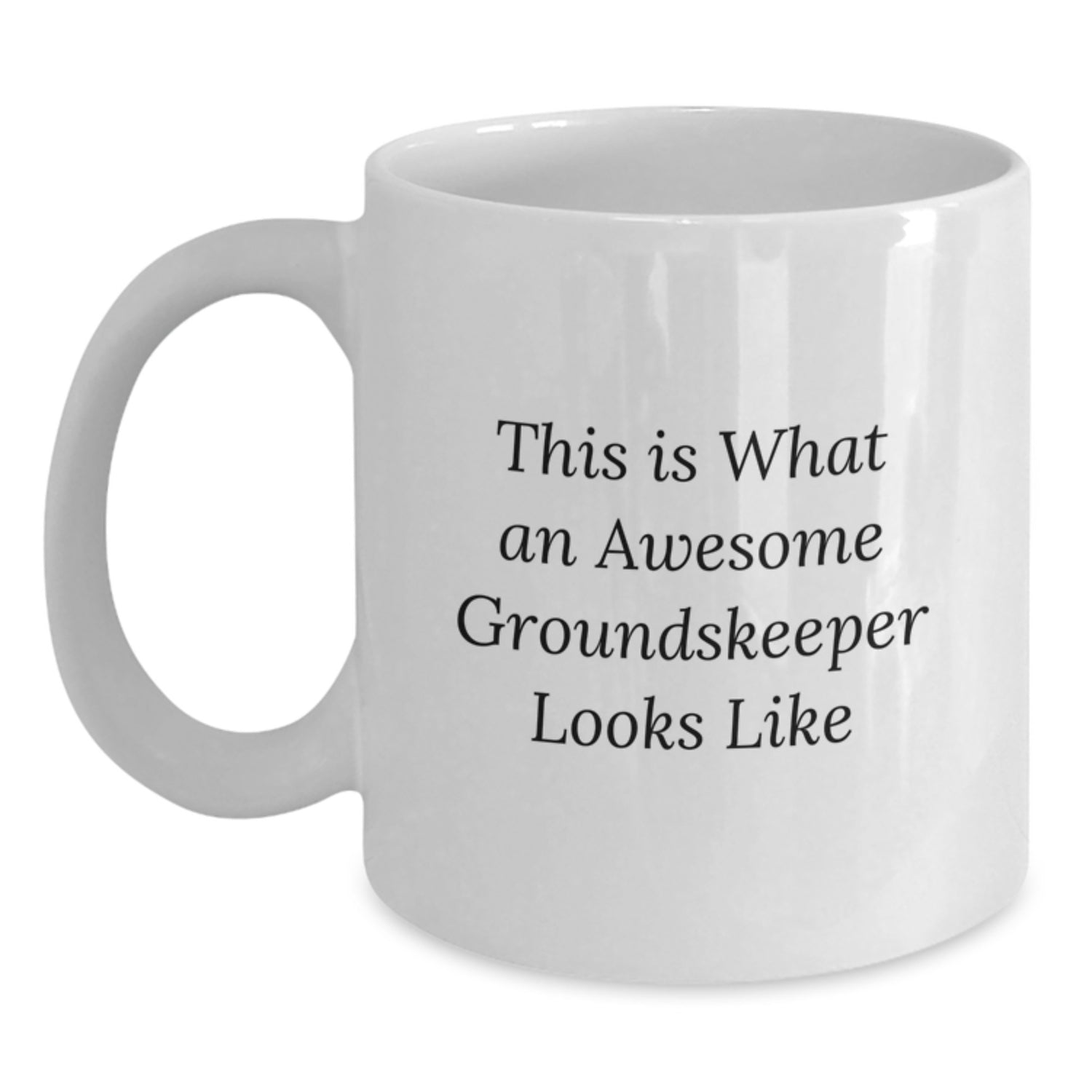 Funny groundskeeper Gifts from Friends - This Is What An Awesome groundskeeper Looks Like, White Coffee Mug for groundskeeper on Birthday - Main
