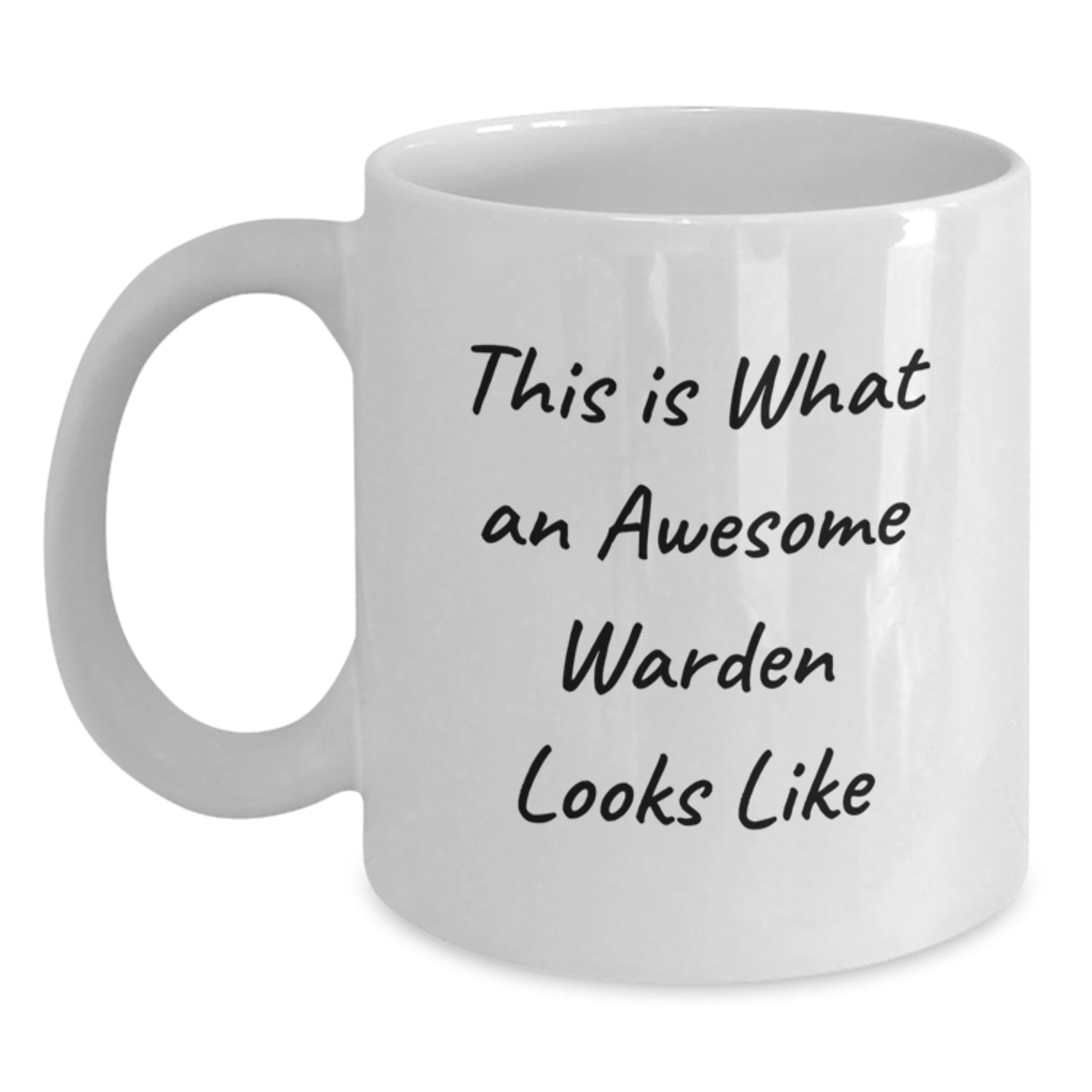 Funny Warden Quote White Coffee Mug Gifts from Men to their Awesome Warden on Birthday, This Is What An Awesome Warden Looks Like - Main