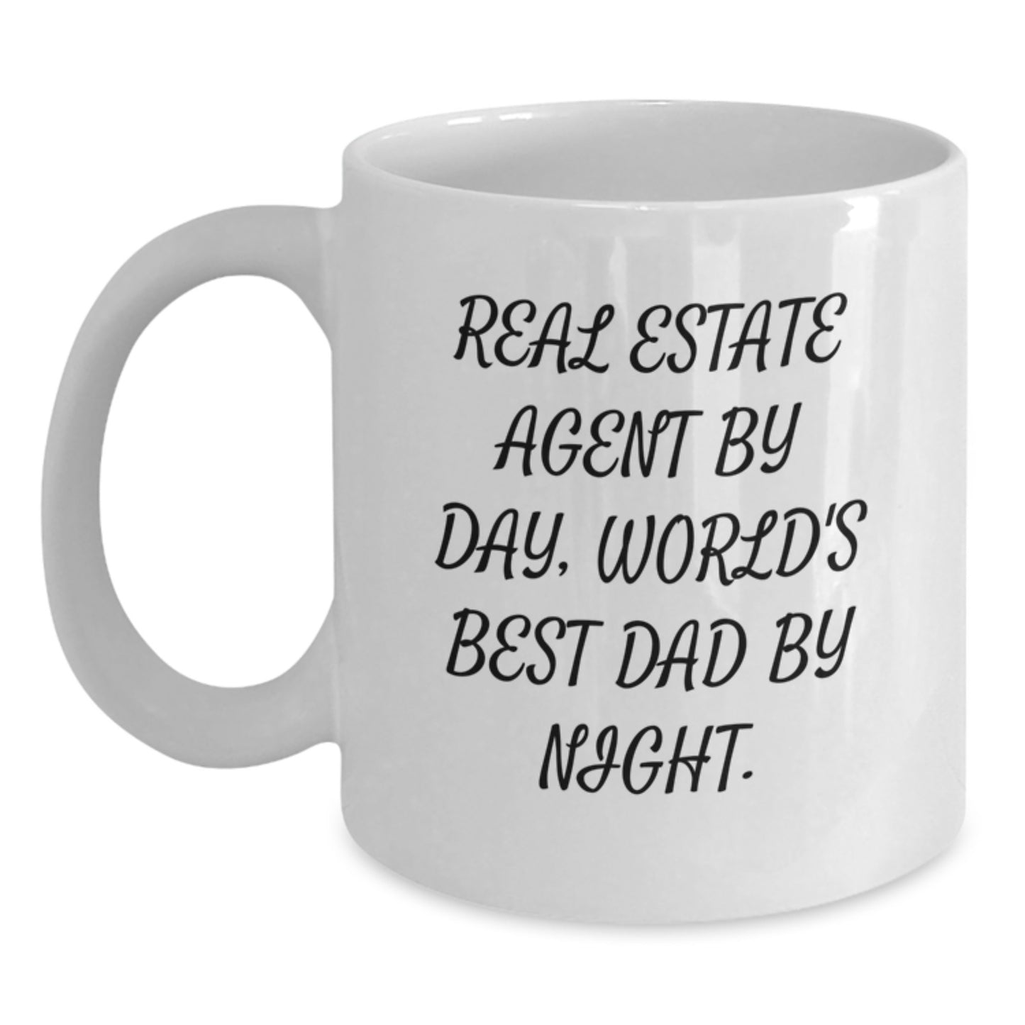 Funny Real Estate Agent Gifts, Real Estate Agent By Day, World's Best Dad By Night., Unique Graduation Gifts for Men from Family - Main