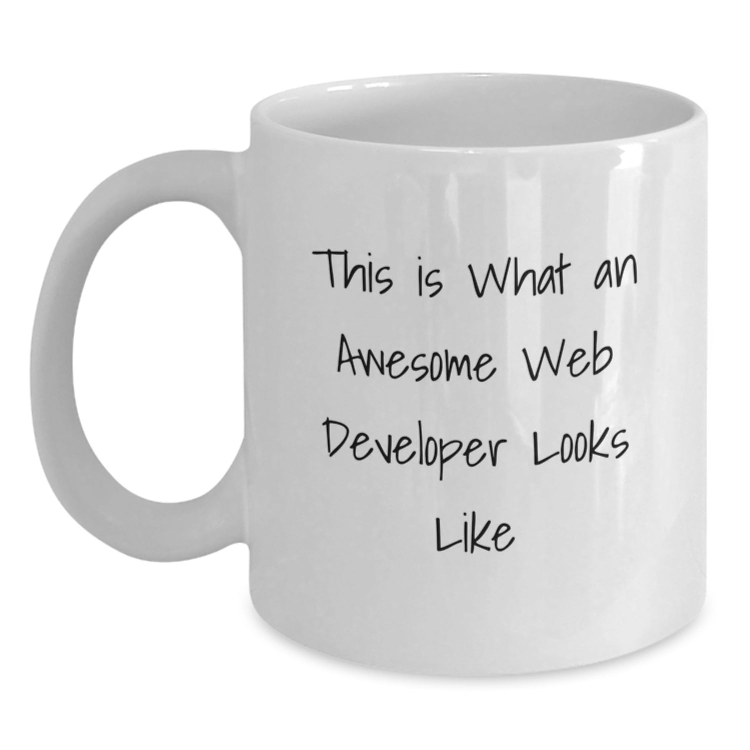 Inspirational Web Developer Gifts from Friends Funny White Coffee Mug for Birthday - Main