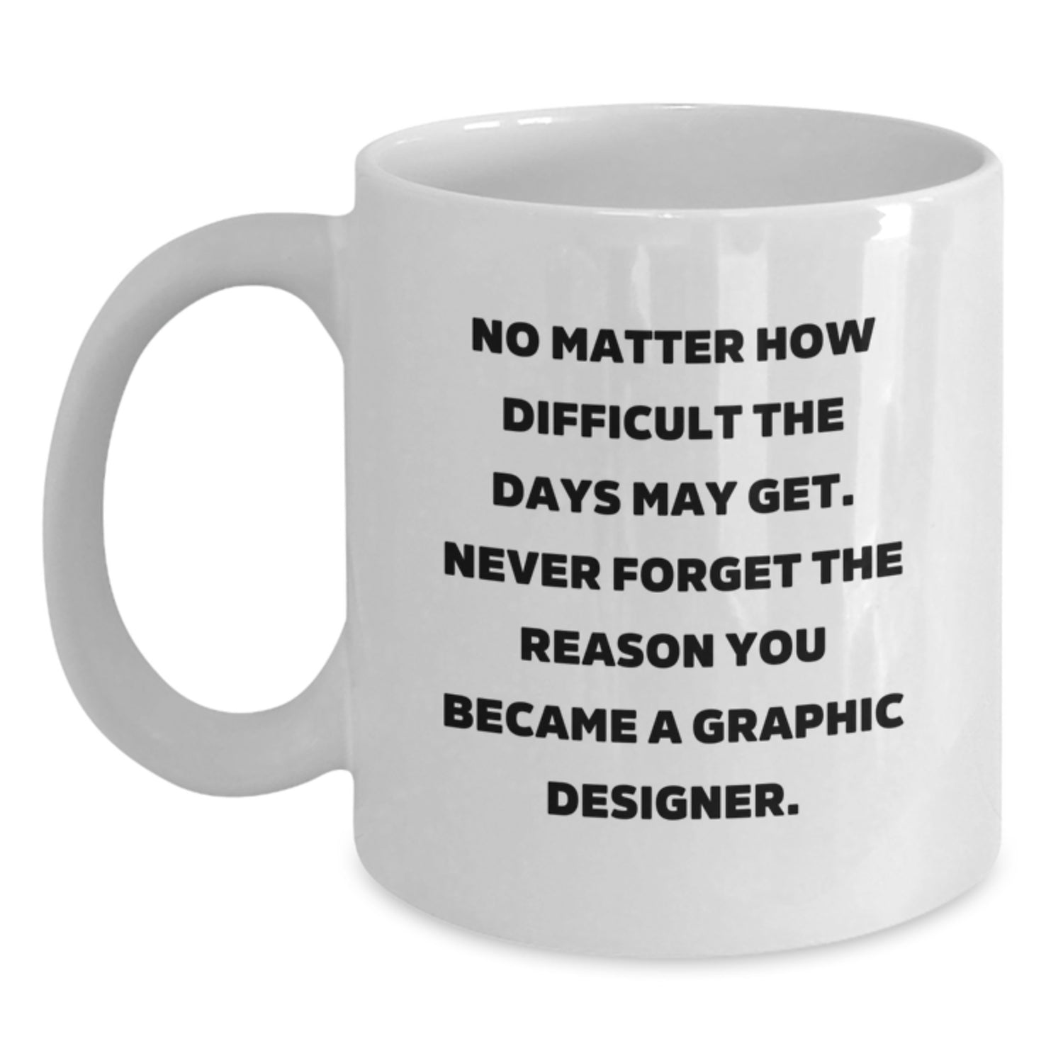 Graphic Designer Gifts from Friends, Inspirational Quote Coffee Mug, White 11oz or 15oz, Funny Birthday Unique Gifts for Men, Women - Main
