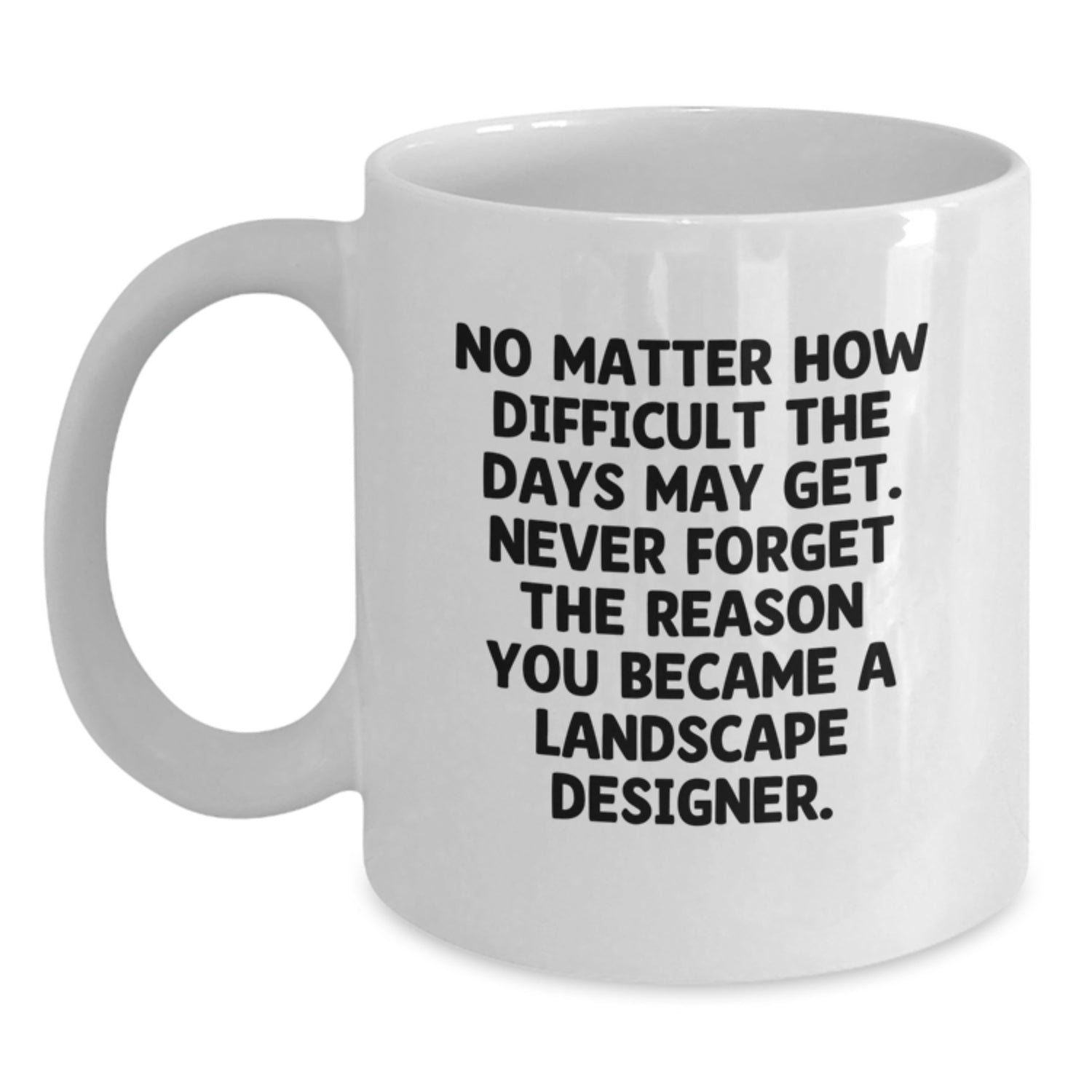 Inspirational Landscape Designer Gifts - Funny Motivational Quote Mug, White Coffee Mug for Birthday, Gifts from Friends for Landscape Designer, 11oz or 15oz - Main