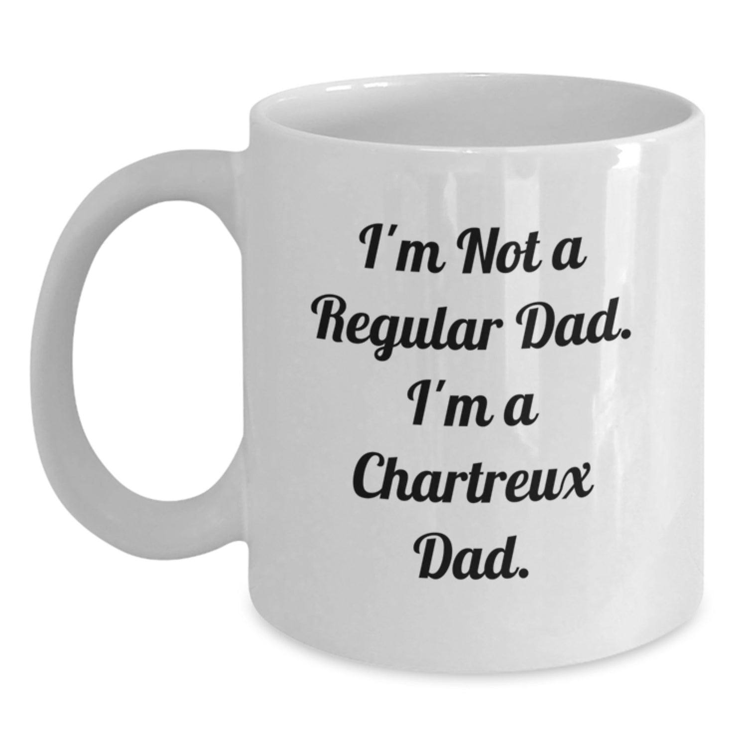 Chartreux Cat Dad Gifts, Funny White Coffee Mug, 11oz or 15oz Capacity, Graduation Unique Gifts from Men to Chartreux Cat Lovers - Main