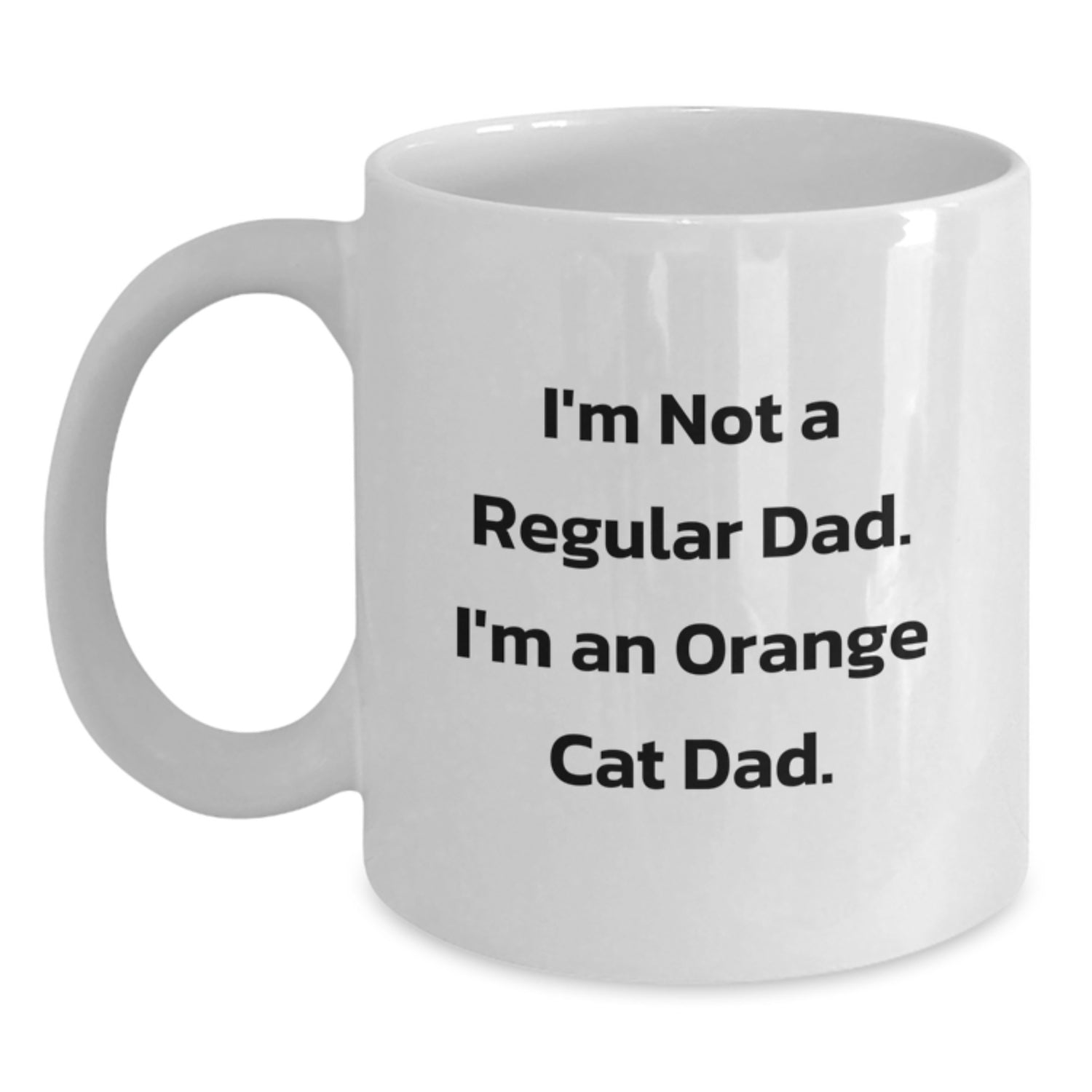 Funny Orange Cat Dad Gifts from Family for Orange Cat Lovers, White Coffee Mug, Graduation Unique - Main
