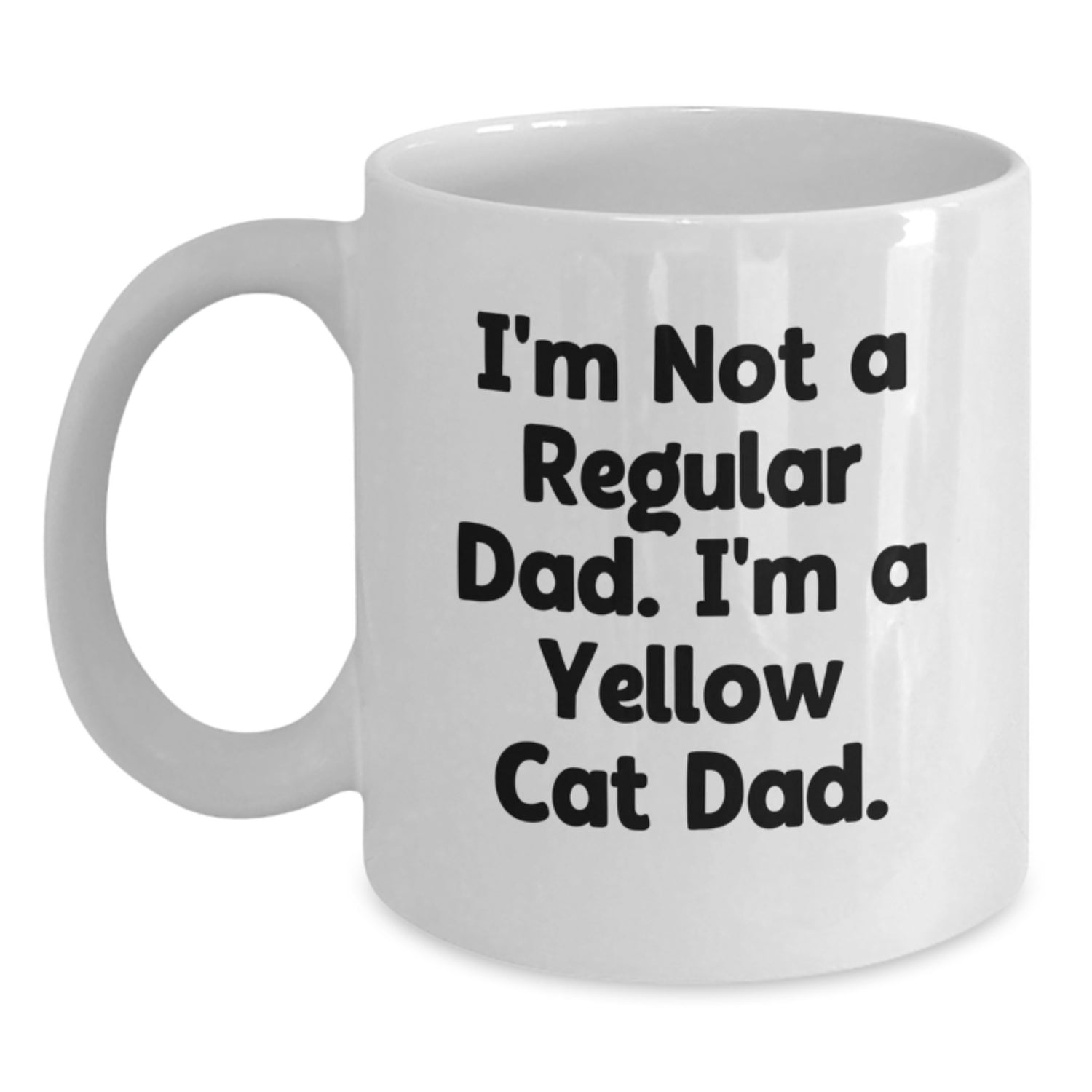 Funny Yellow Cat Dad Graduation White Coffee Mug Gifts from Men to Family - Main